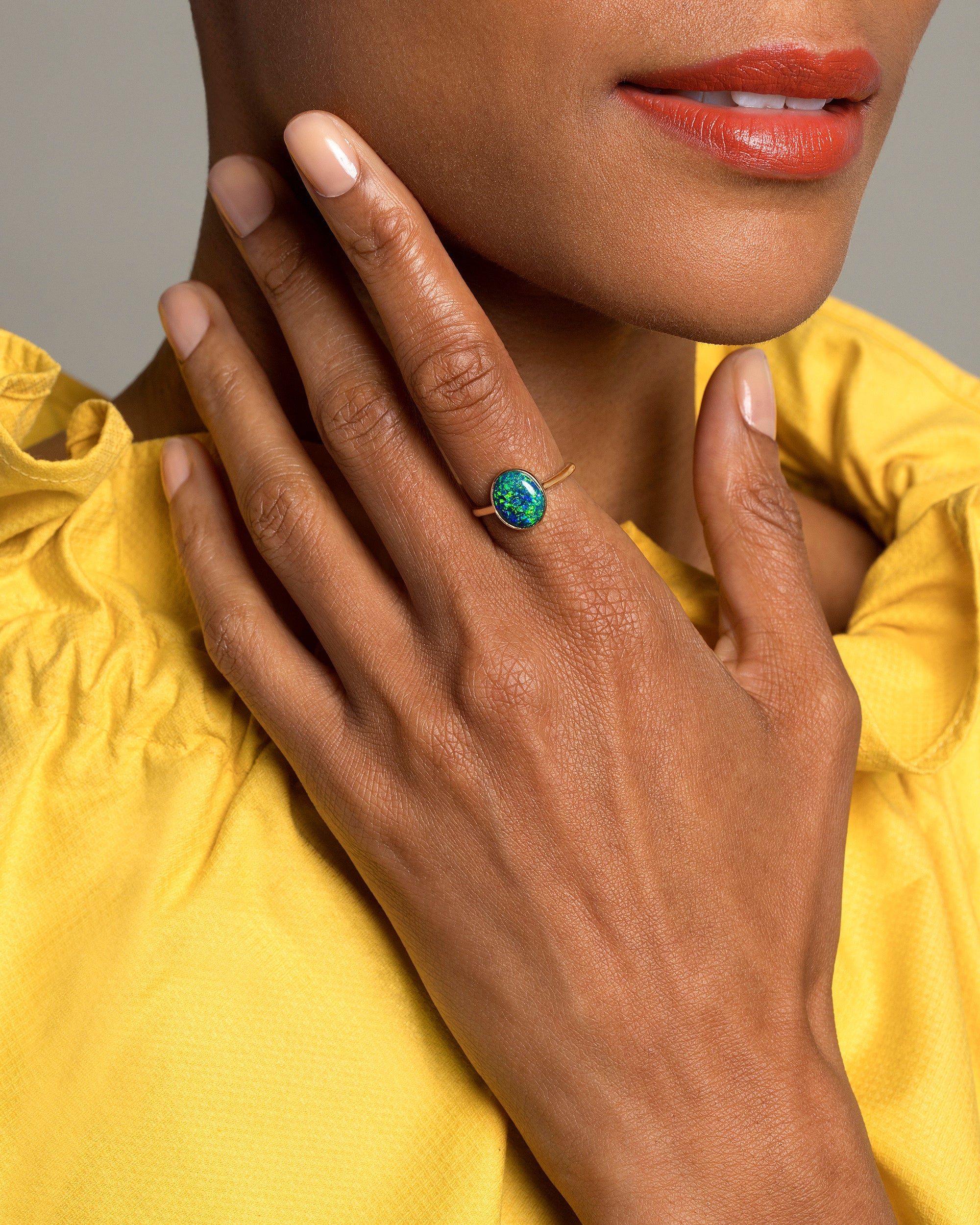 Australian Black Opal Ring - Image 3