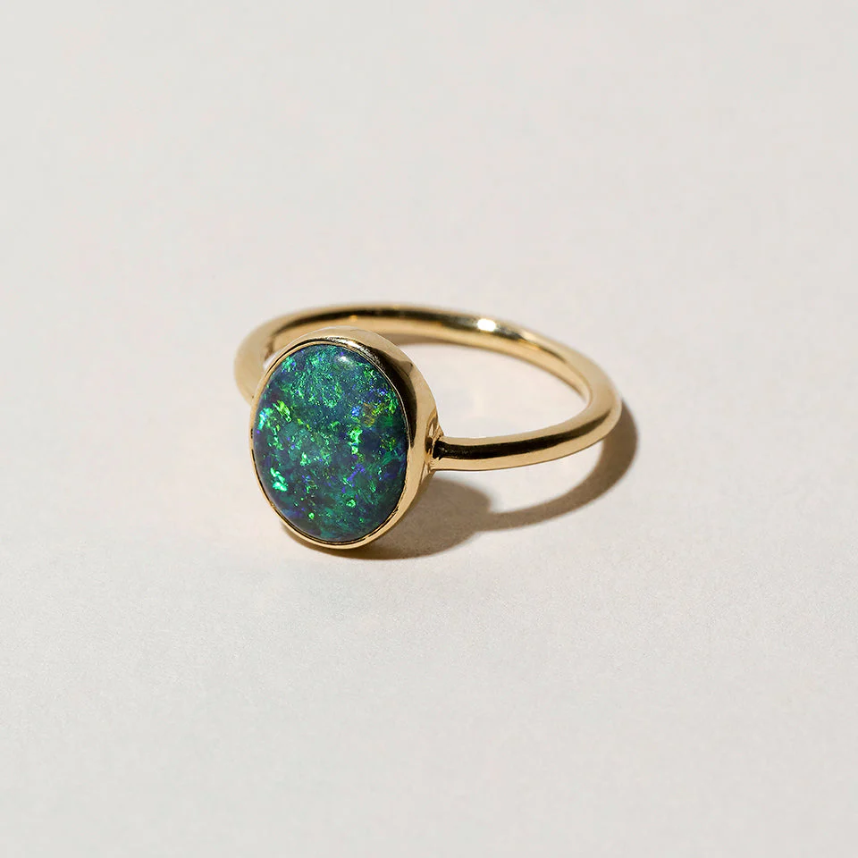 Australian Black Opal Ring - Image 4