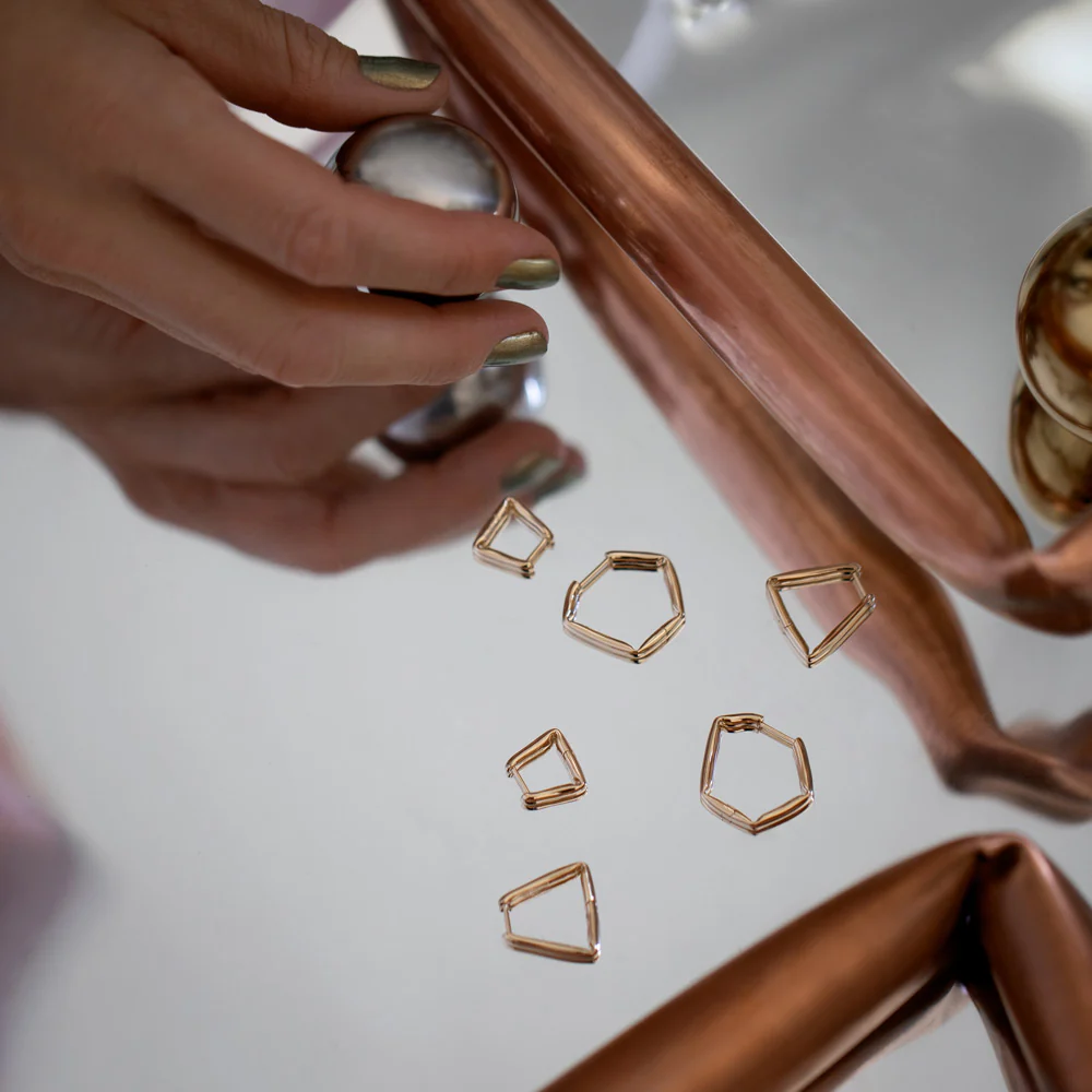 Bend Hoop Earrings - Image 5
