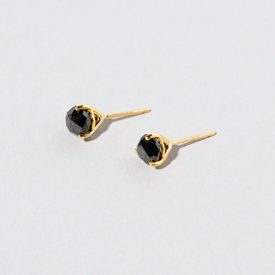 Martini Stud Earrings - Black Diamond - Image 3