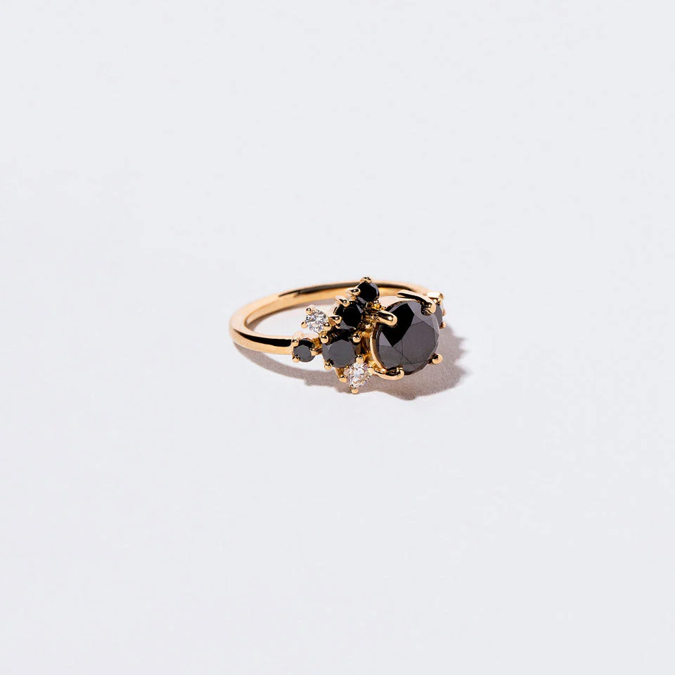 Vega Ring - Black & White Diamond - Image 3