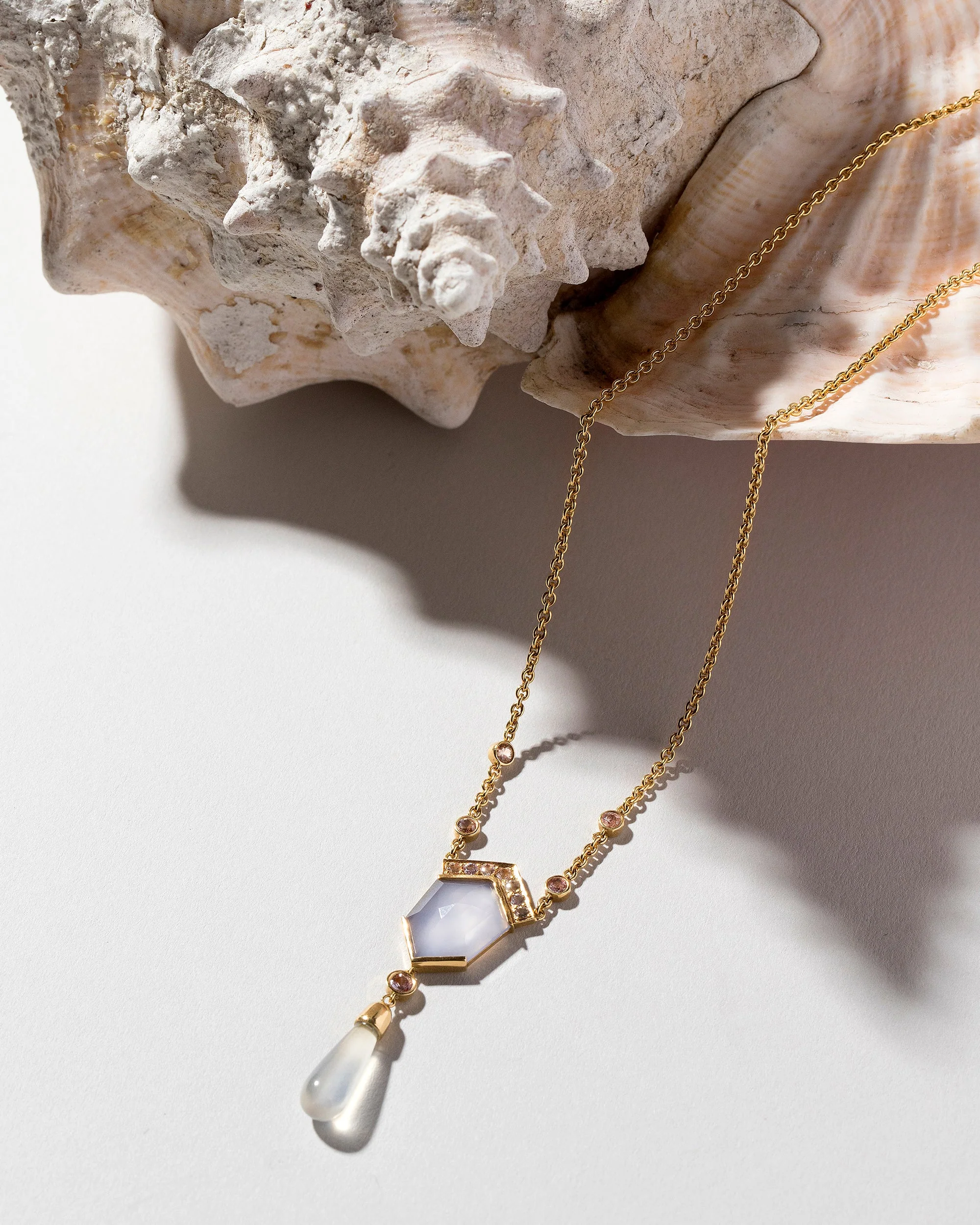 Blue Chalcedony Kite Necklace - Image 2