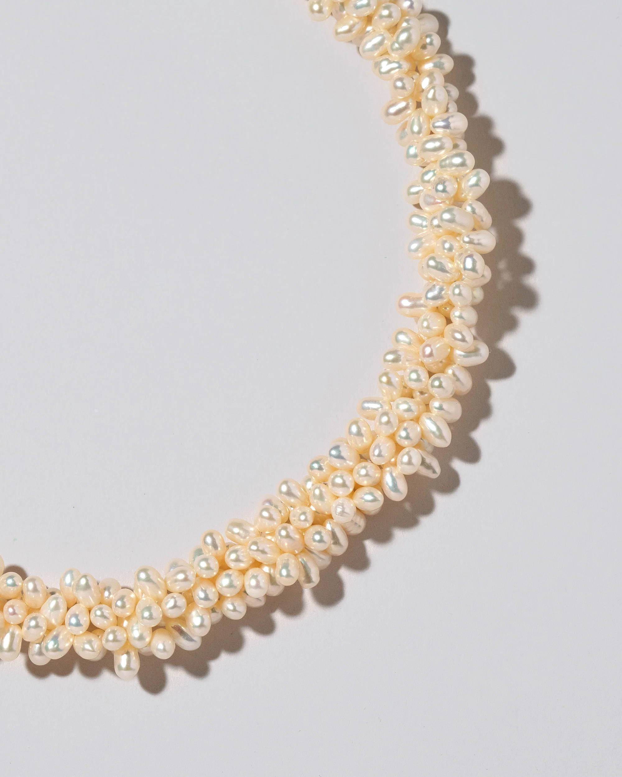 Braided Zipper Pearl Collar Necklace - Image 2