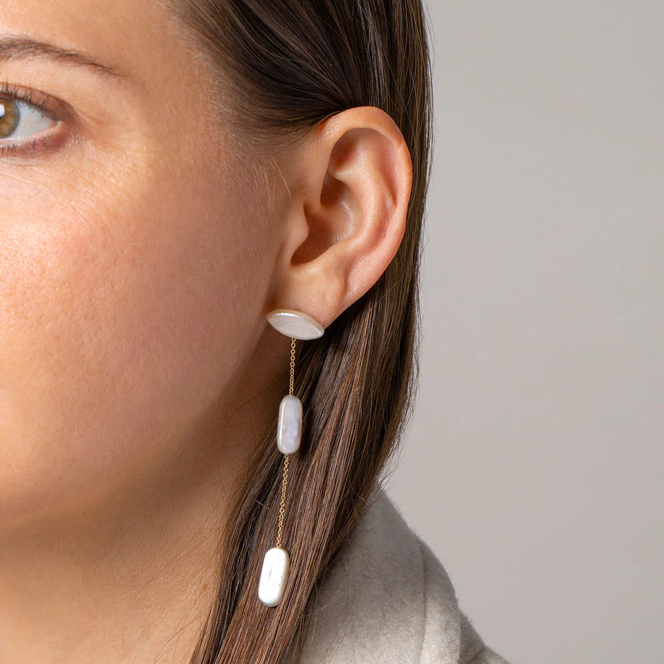 Candy Bar Pearl Drop Earrings - Image 3