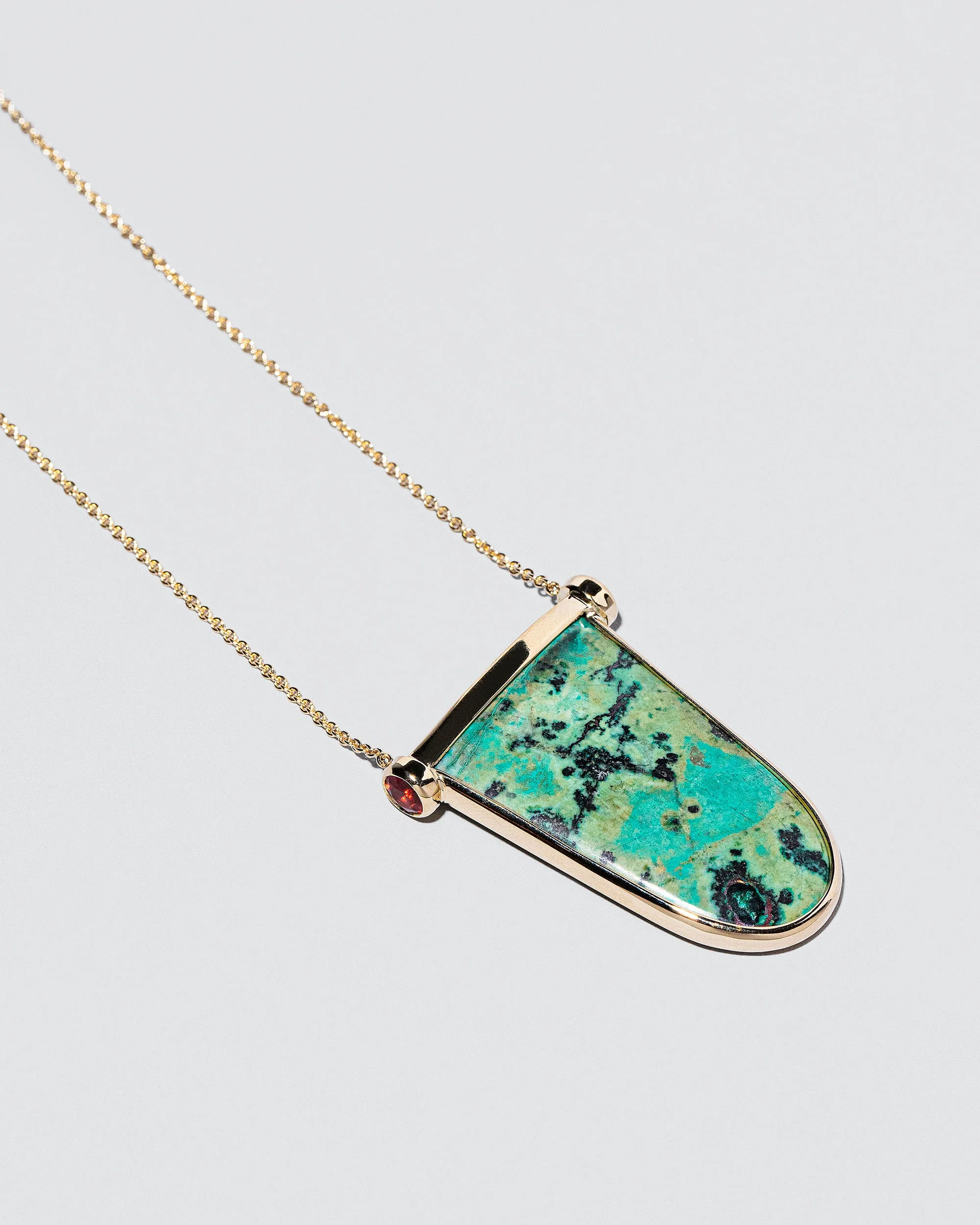 Chrysocolla Tongue Necklace - Image 2