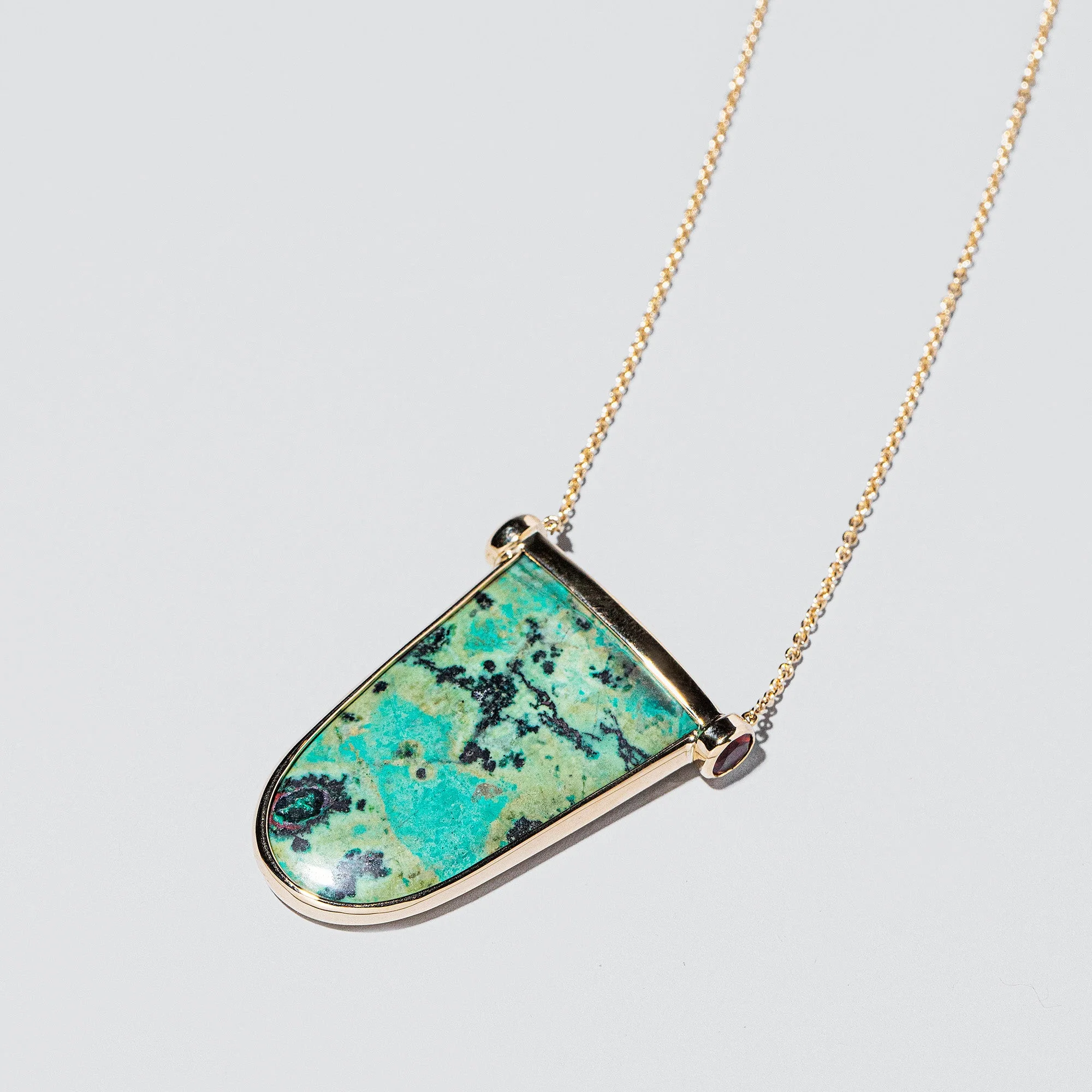 Chrysocolla Tongue Necklace - Image 4