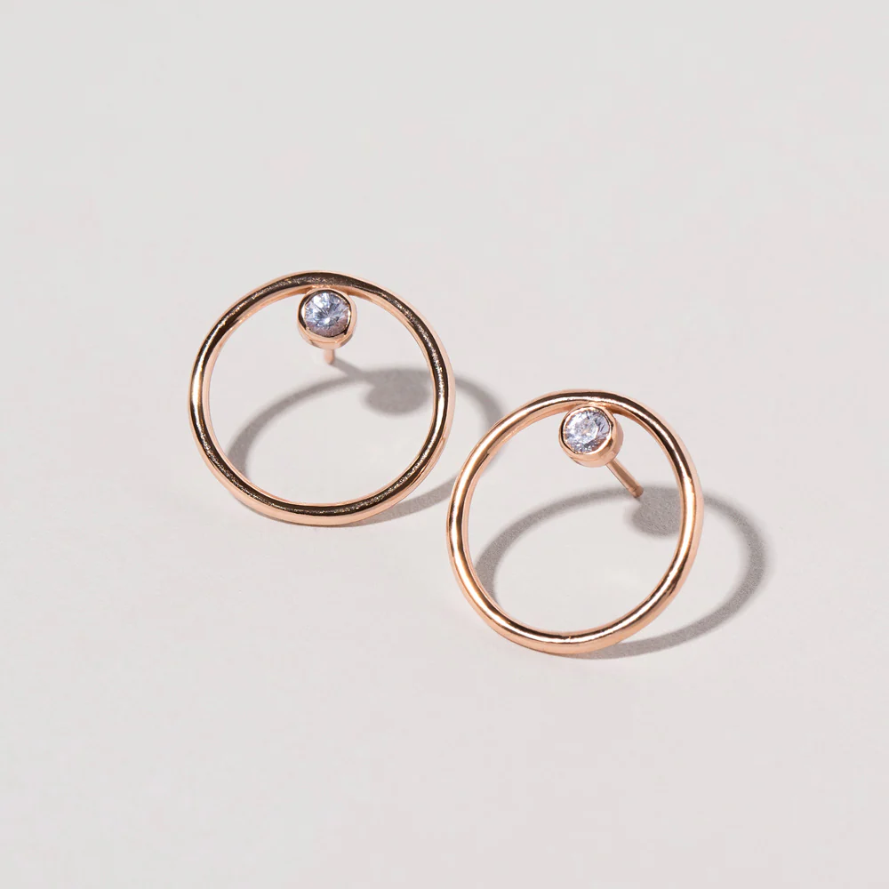 Coil Stud Earrings - Spinel - Image 3