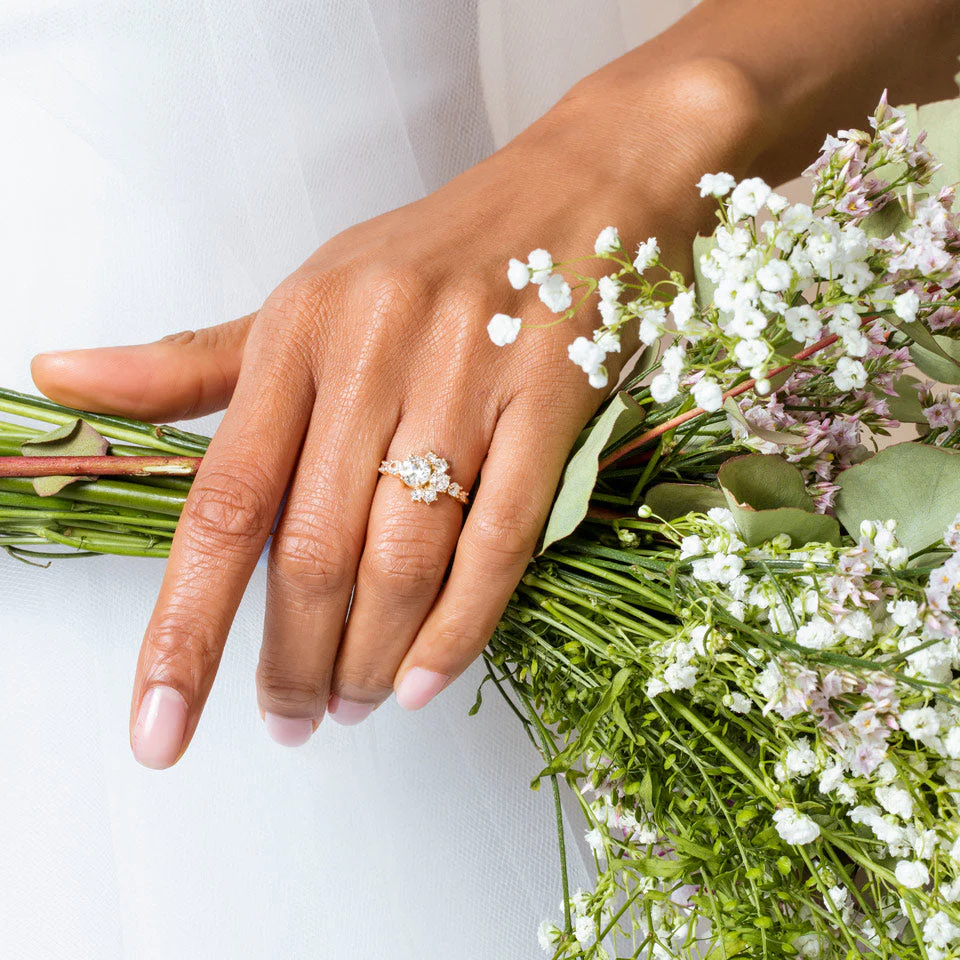 Petite Crescent Ring - White Diamond - Image 2