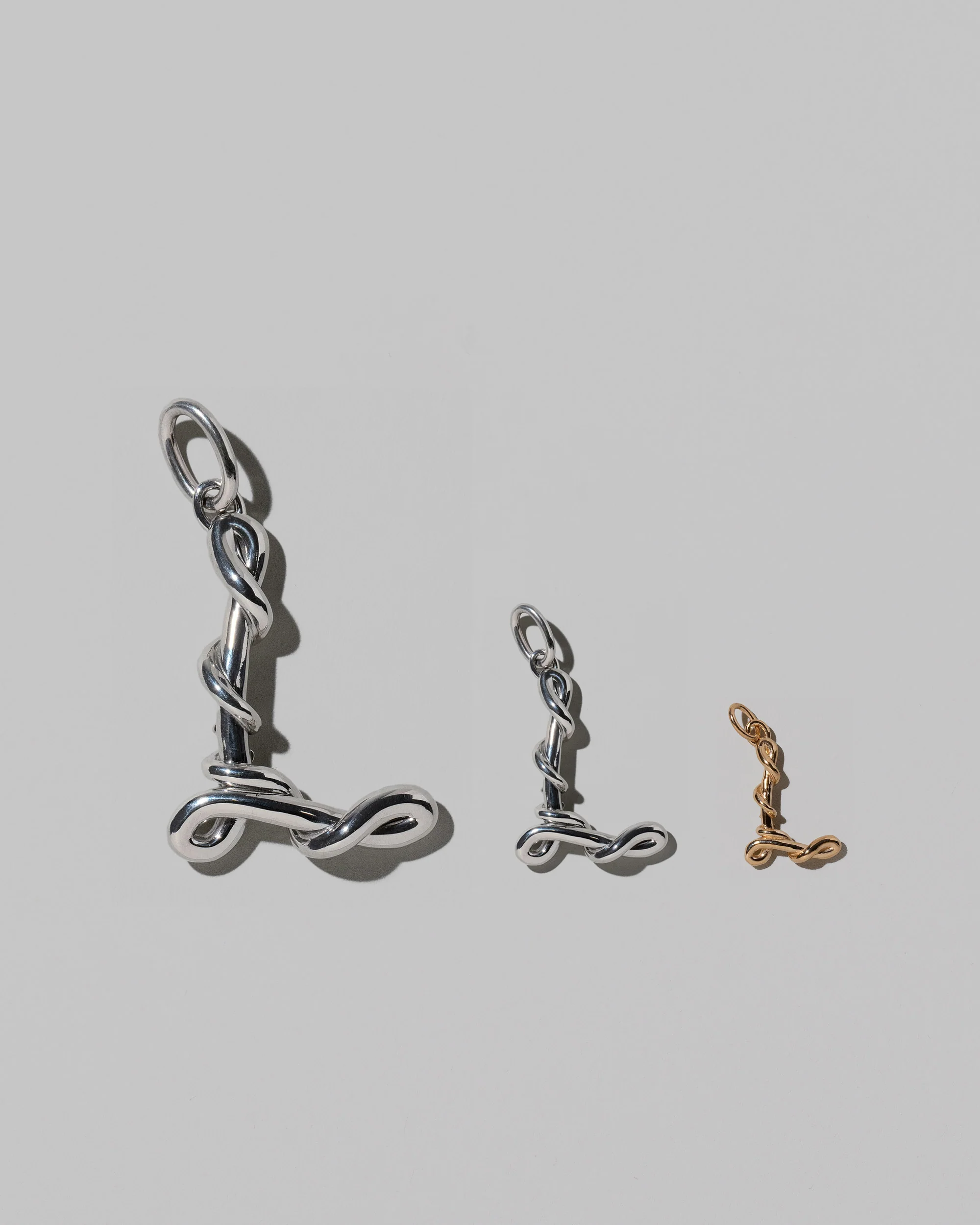 Mini Solid Gold Letter Charm - Image 26
