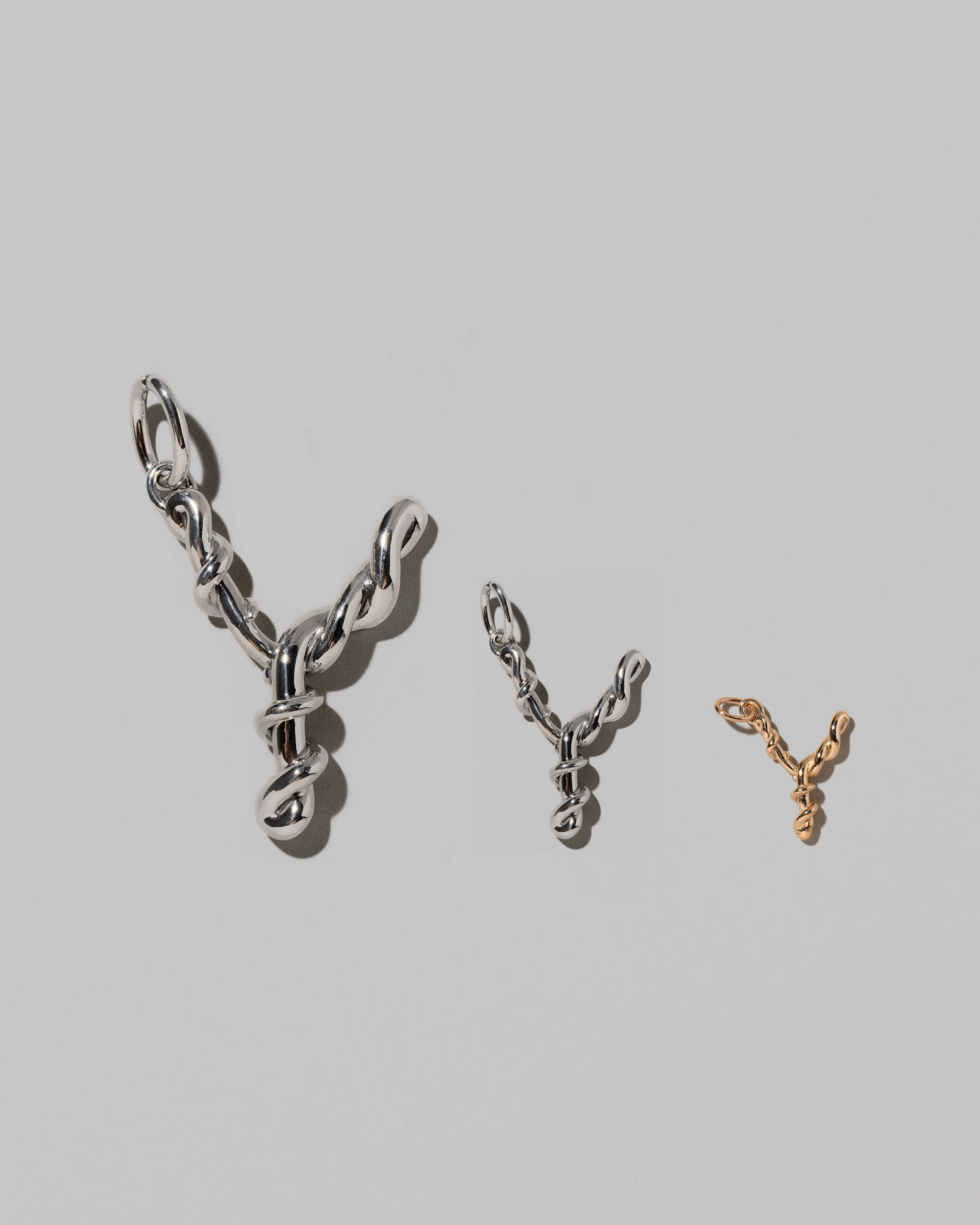 Mini Solid Gold Letter Charm - Image 52