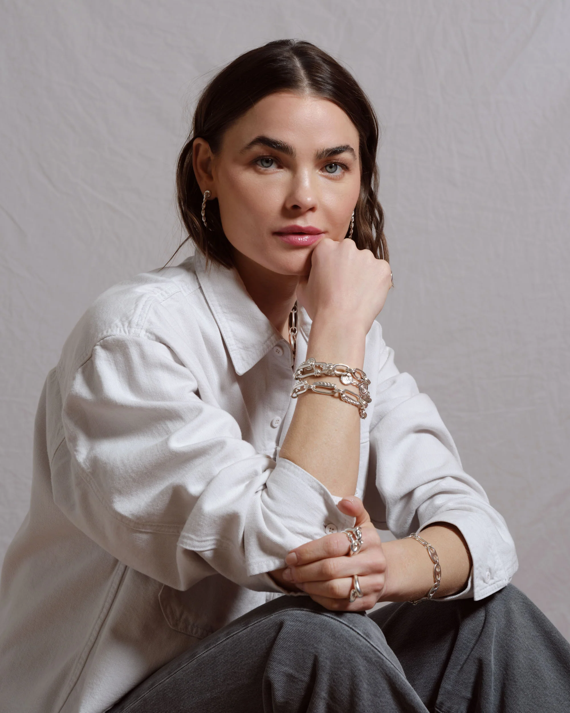 Landform Hoop Earrings - Solid Gold - Image 3