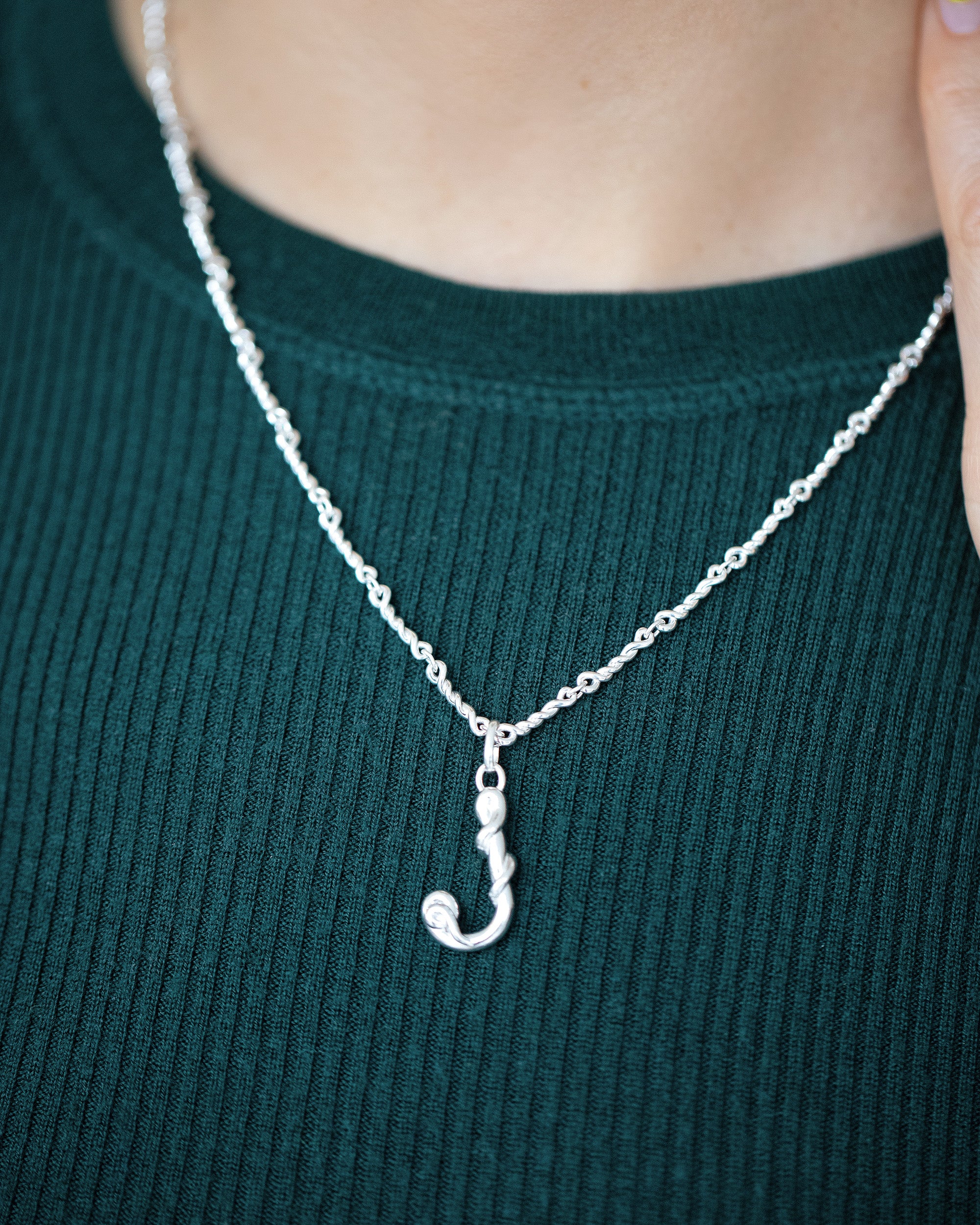 Sterling Silver Double Helix Chain Necklace - Image 3