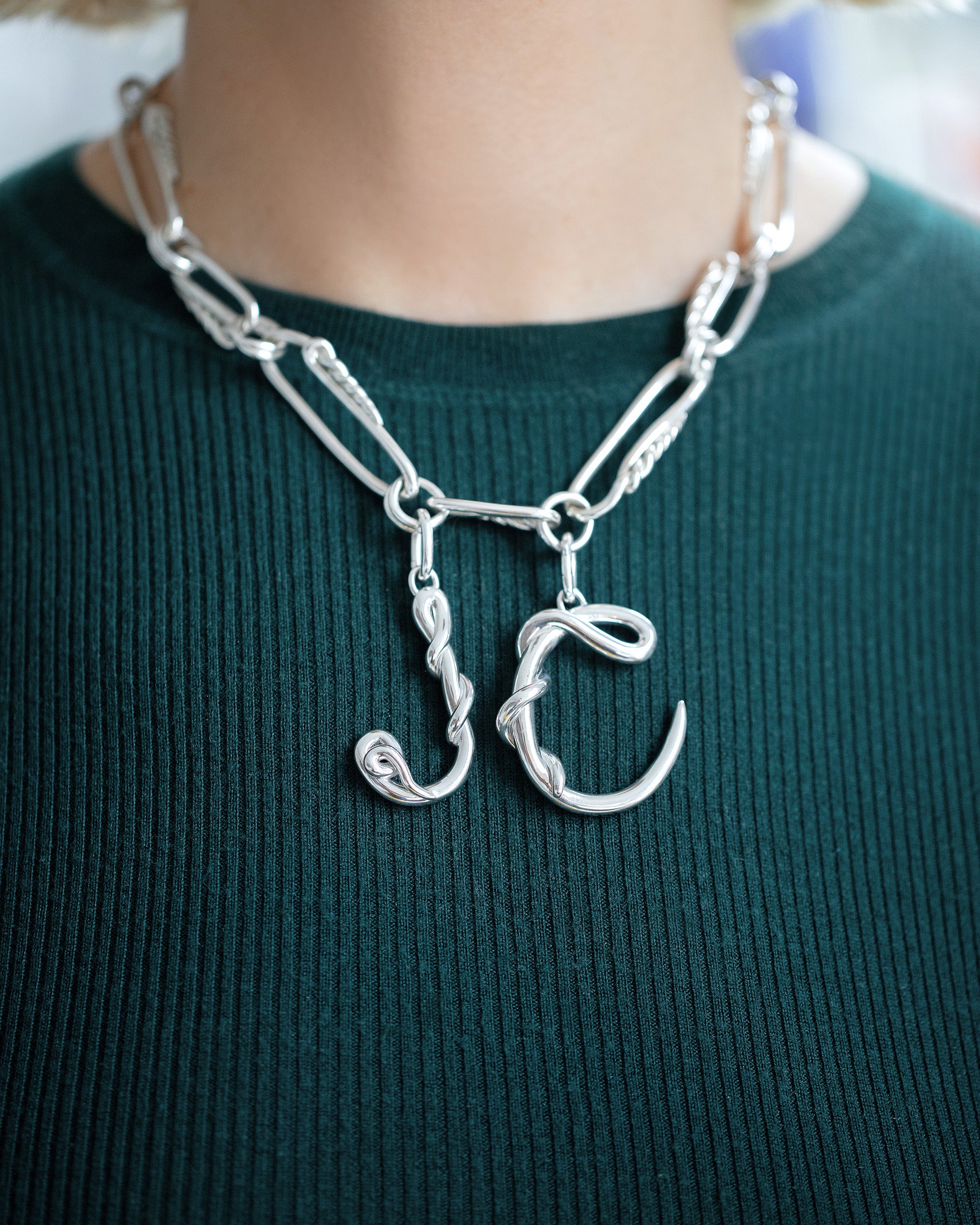Large Sterling Silver Letter Charm - Image 23