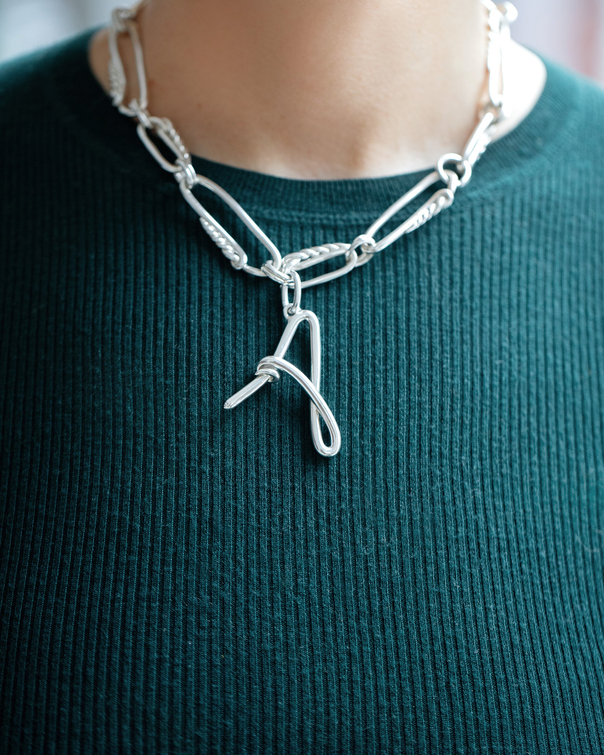 Large Sterling Silver Letter Charm - Image 3