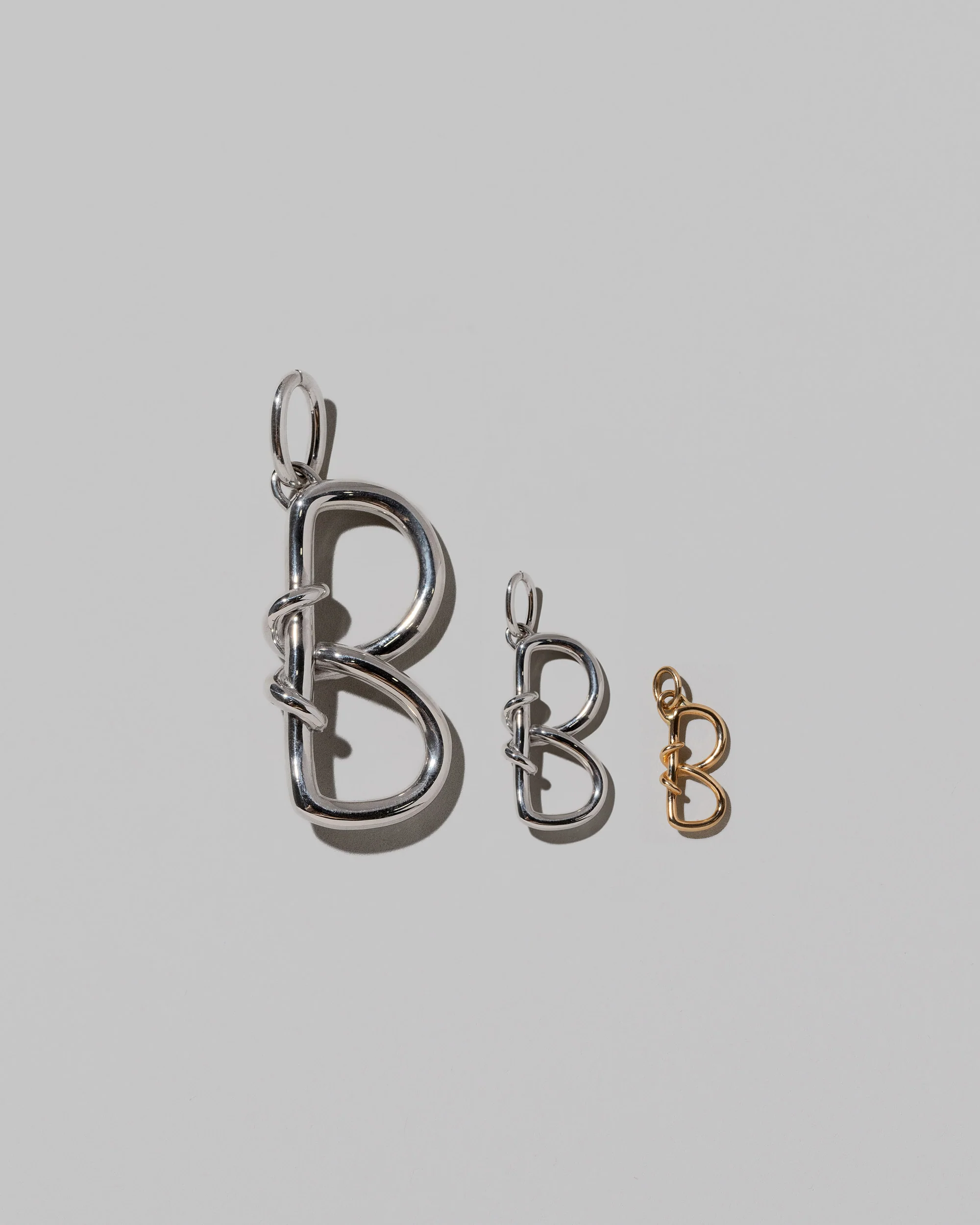 Medium Sterling Silver Letter Charm - Image 2