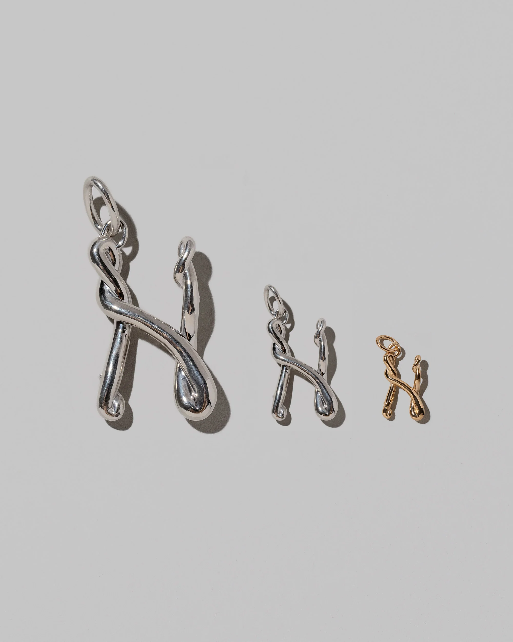 Medium Sterling Silver Letter Charm - Image 30