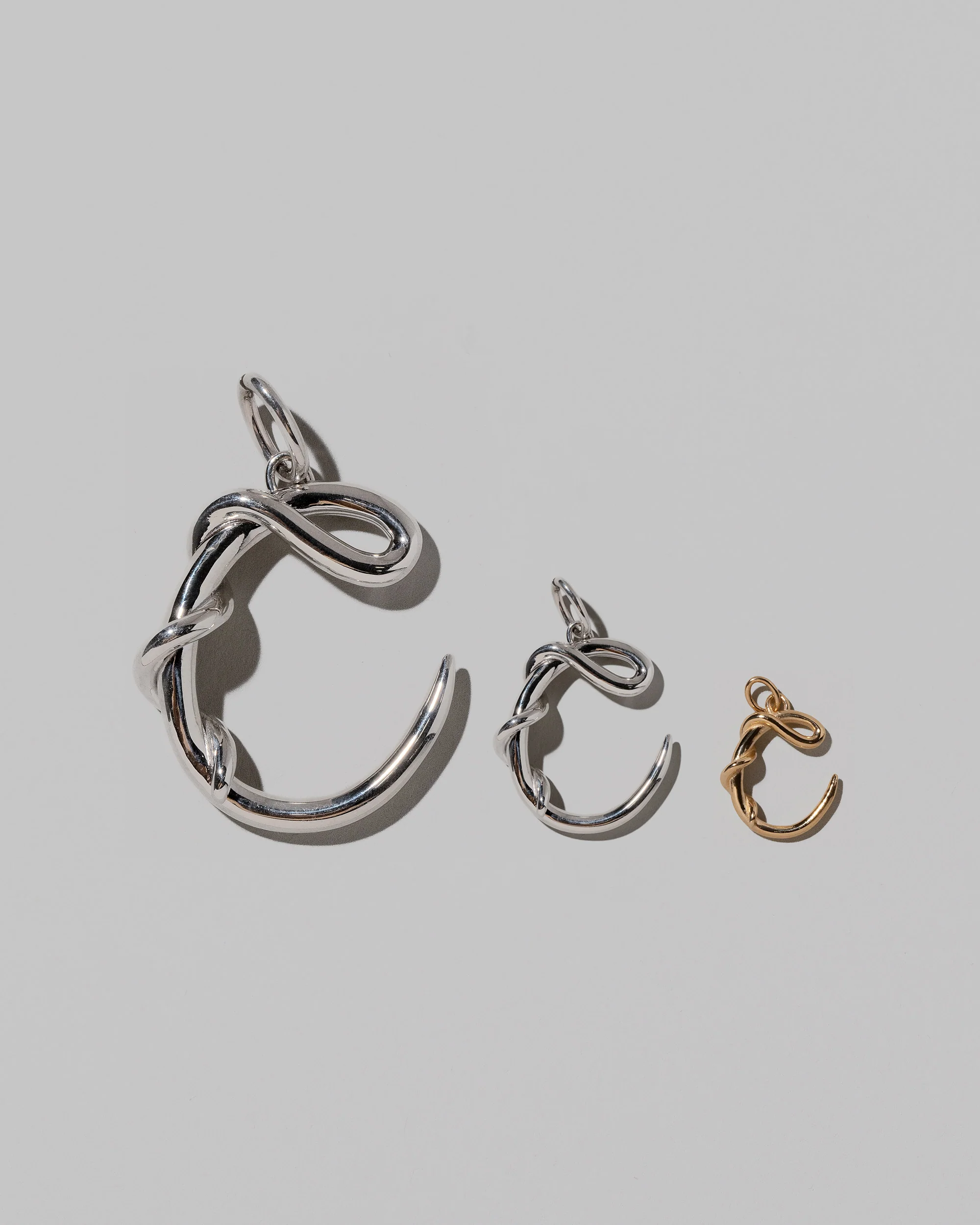 Medium Sterling Silver Letter Charm - Image 5