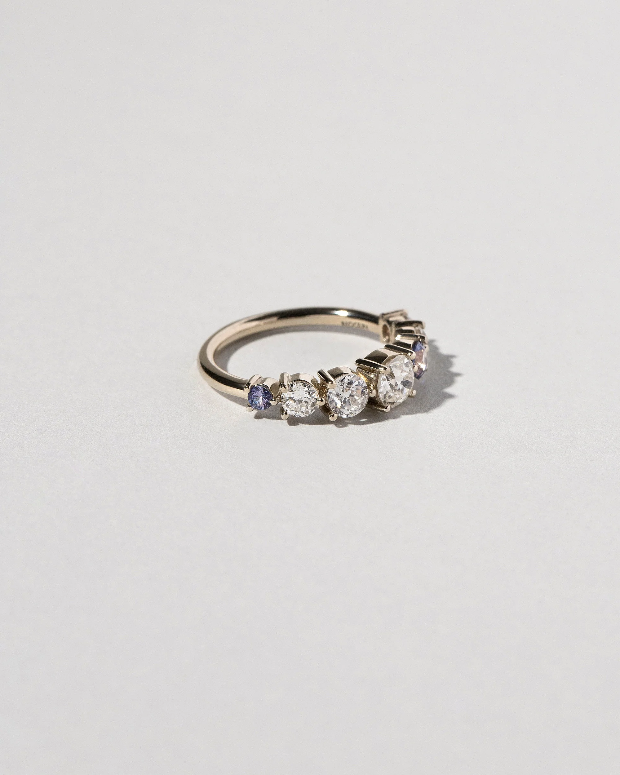 Diamond & Sapphire Line Cluster Ring - Image 3