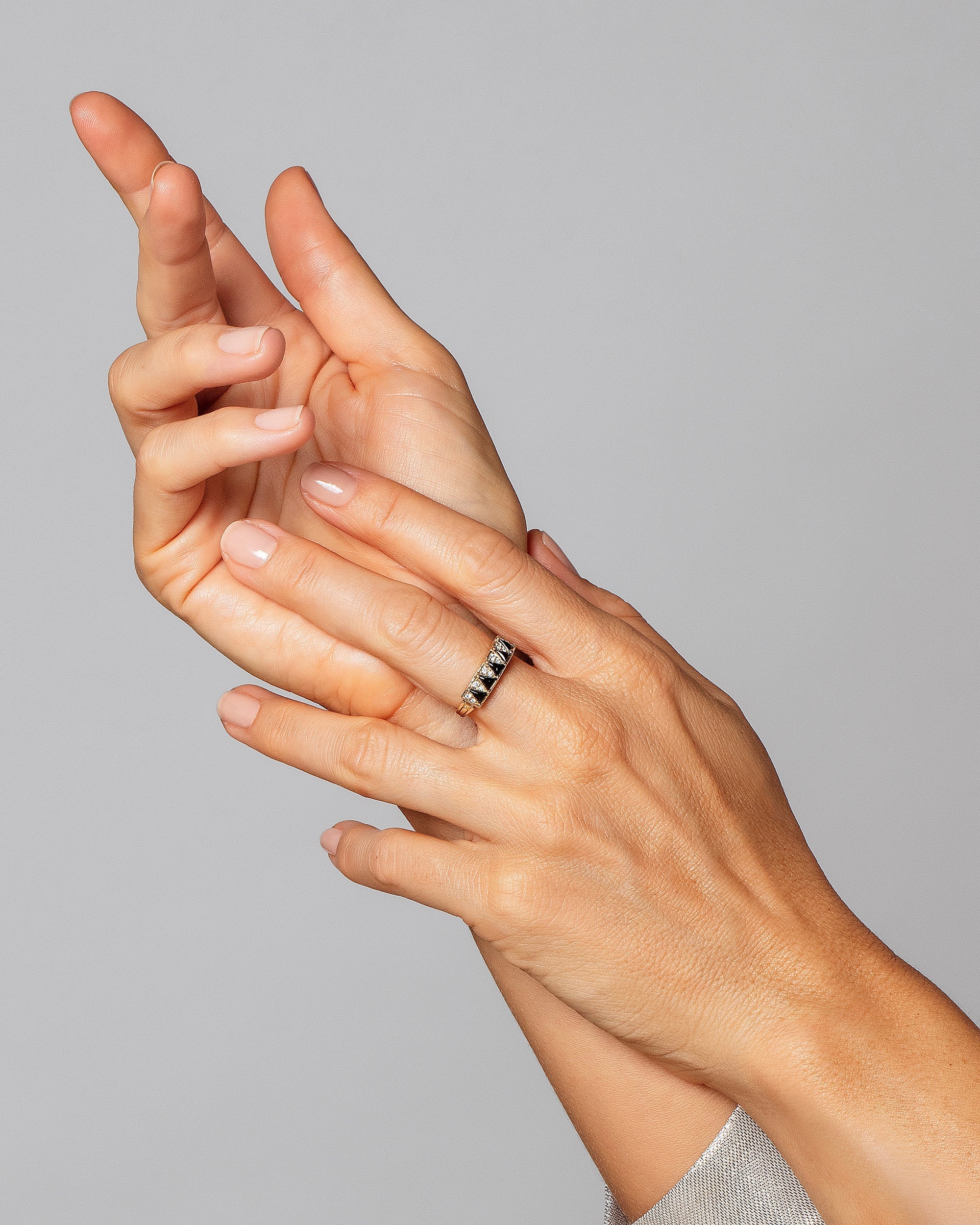 Five Triangle Ring - Black Spinel - Image 5