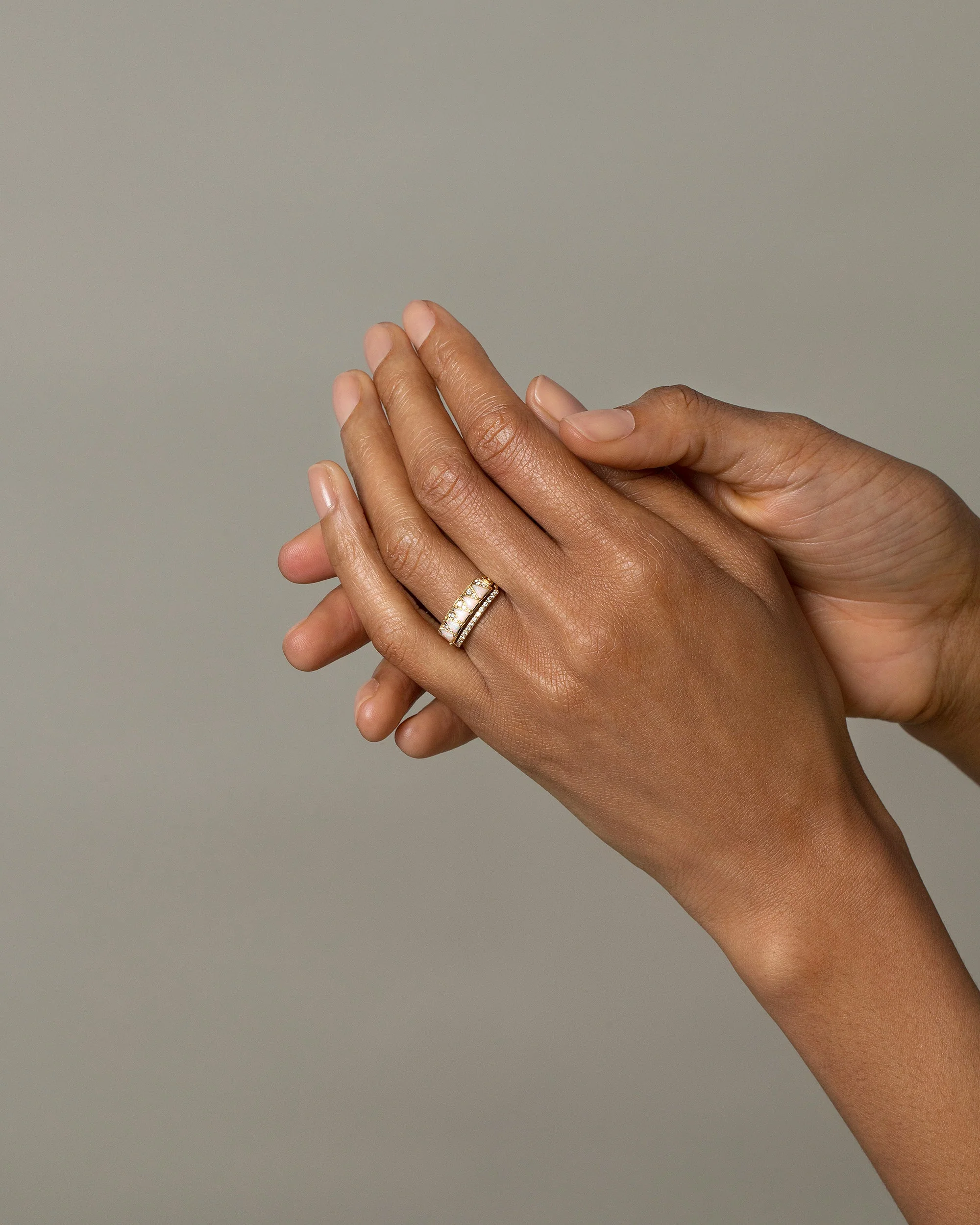Five Triangle Ring - White Opal - Image 3