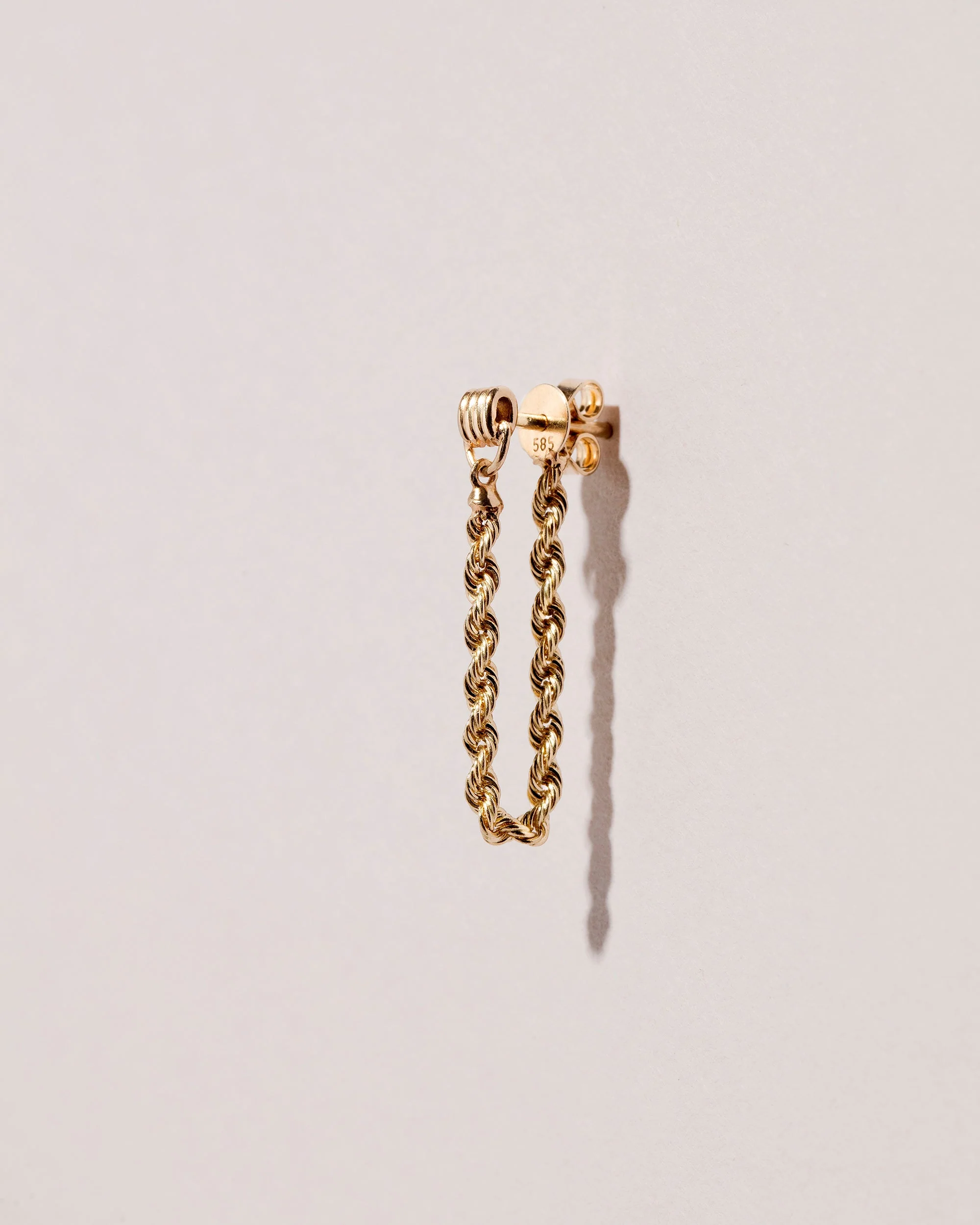 Golden Twist Stud Earring Single