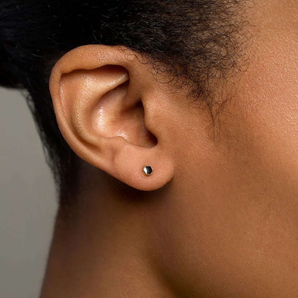 Hexagon Stud Earring Single - Image 6
