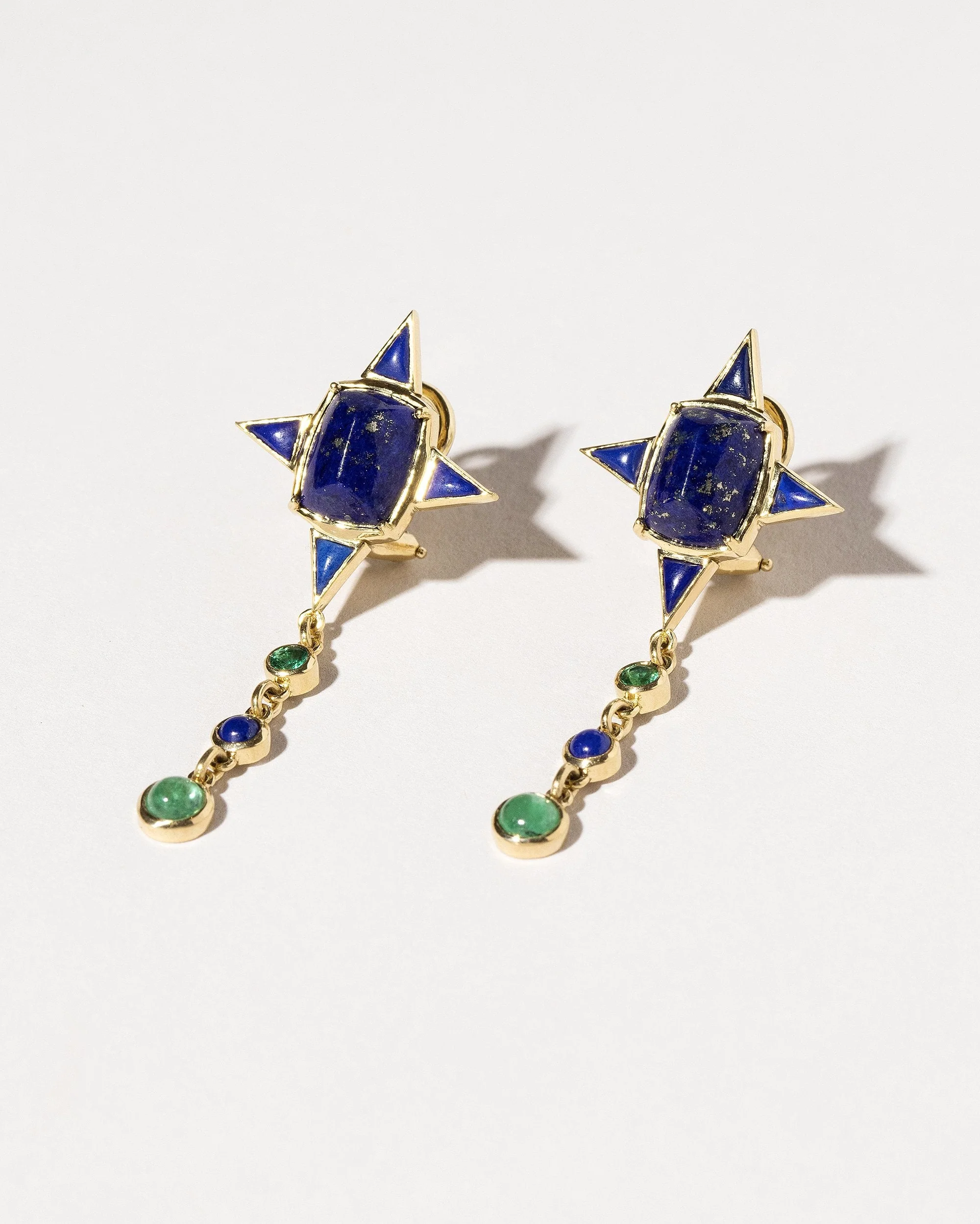 Lapis & Emerald Pendant Necklace - Image 4