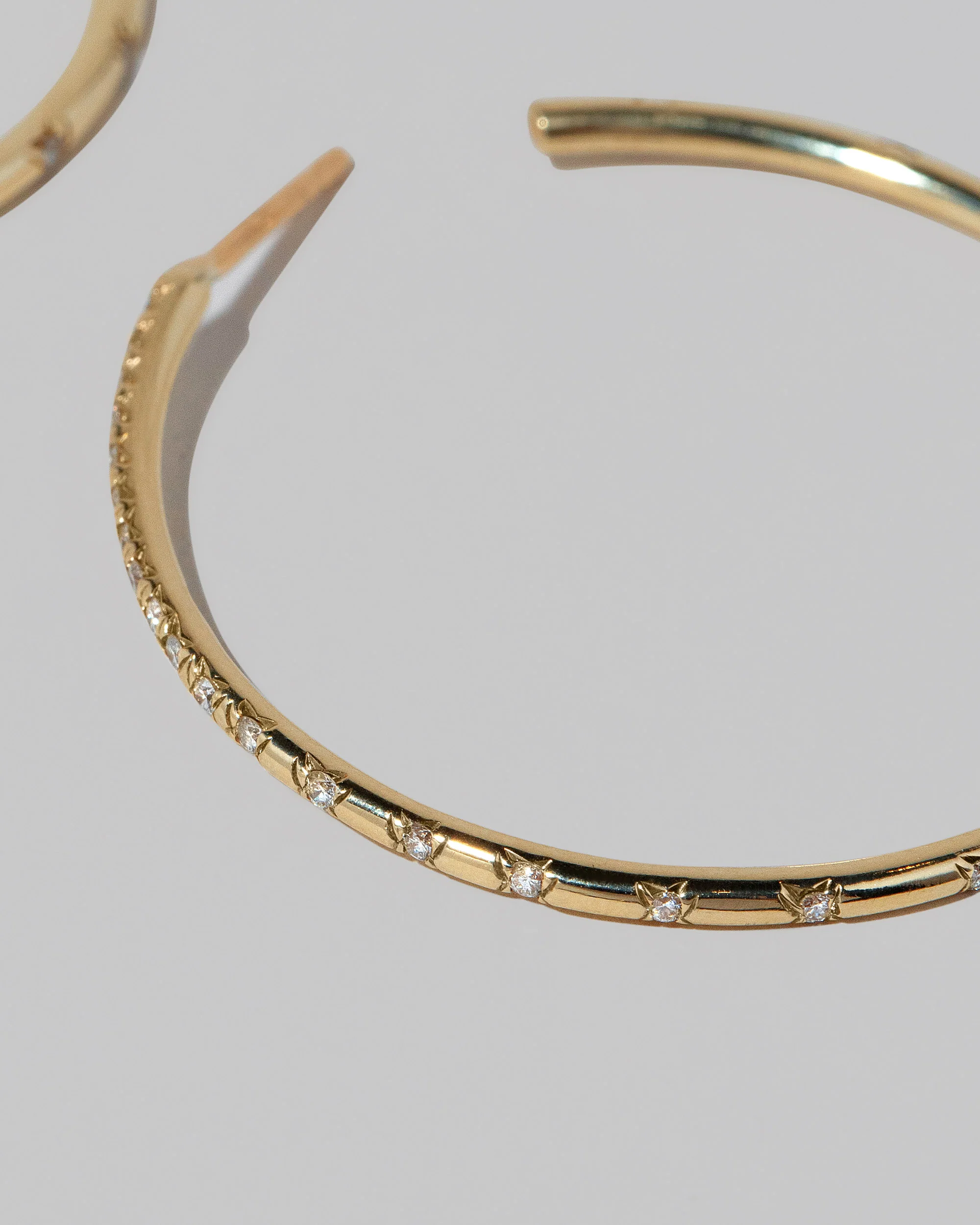 Large Pave Diamond Hoop Earrings - Image 3