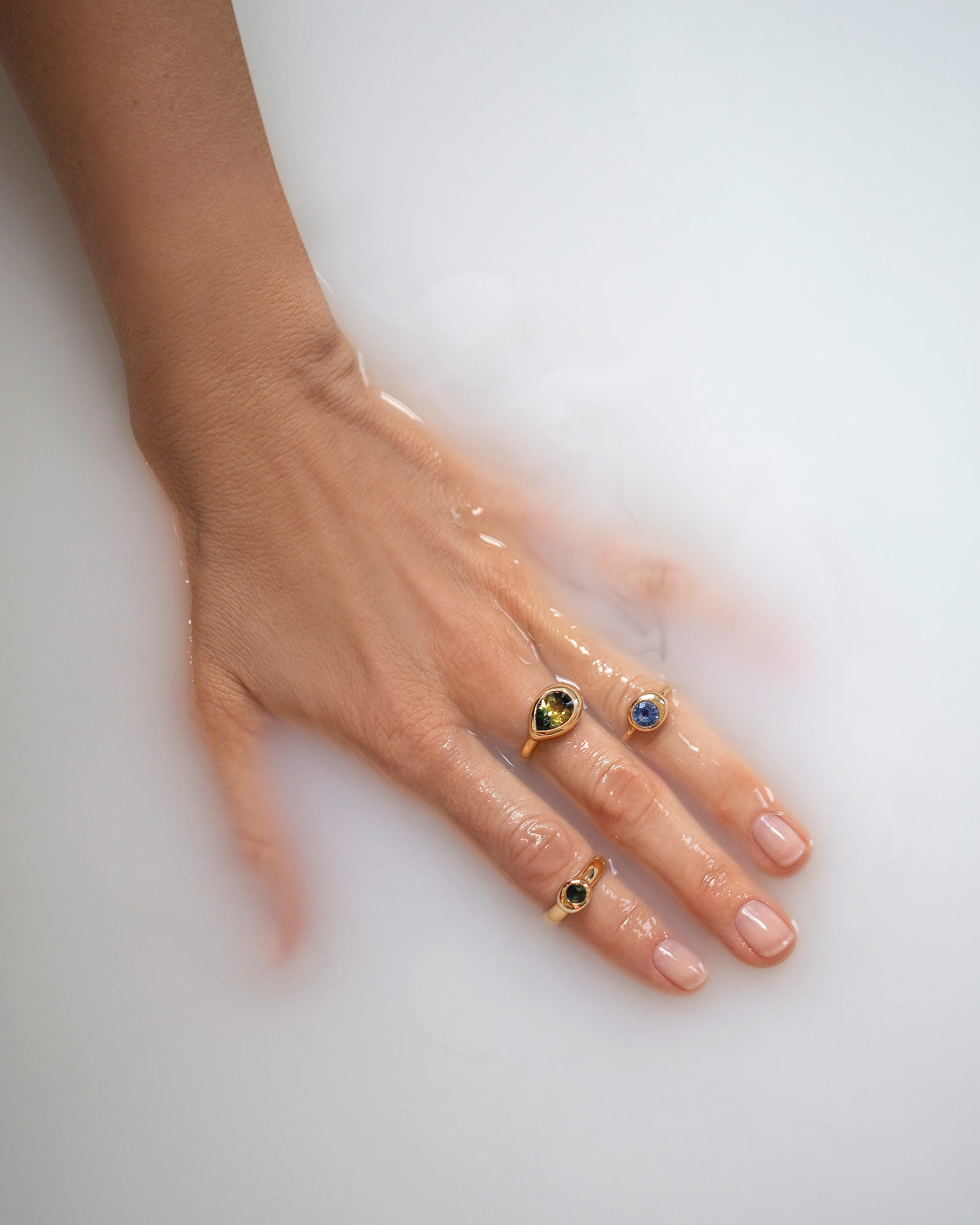 Level Ring - Green Sapphire - Image 3