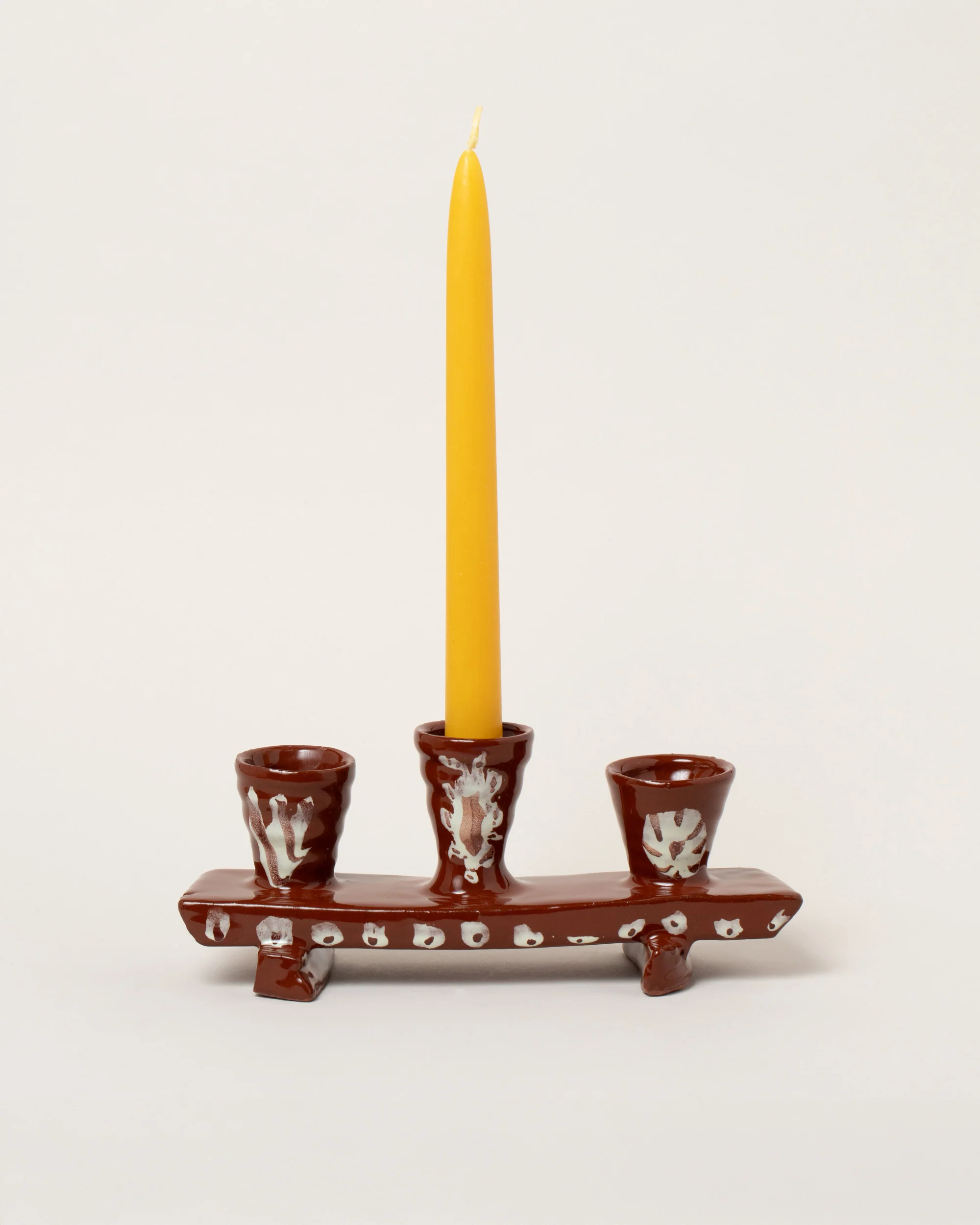 Brown Bench Candle Holder