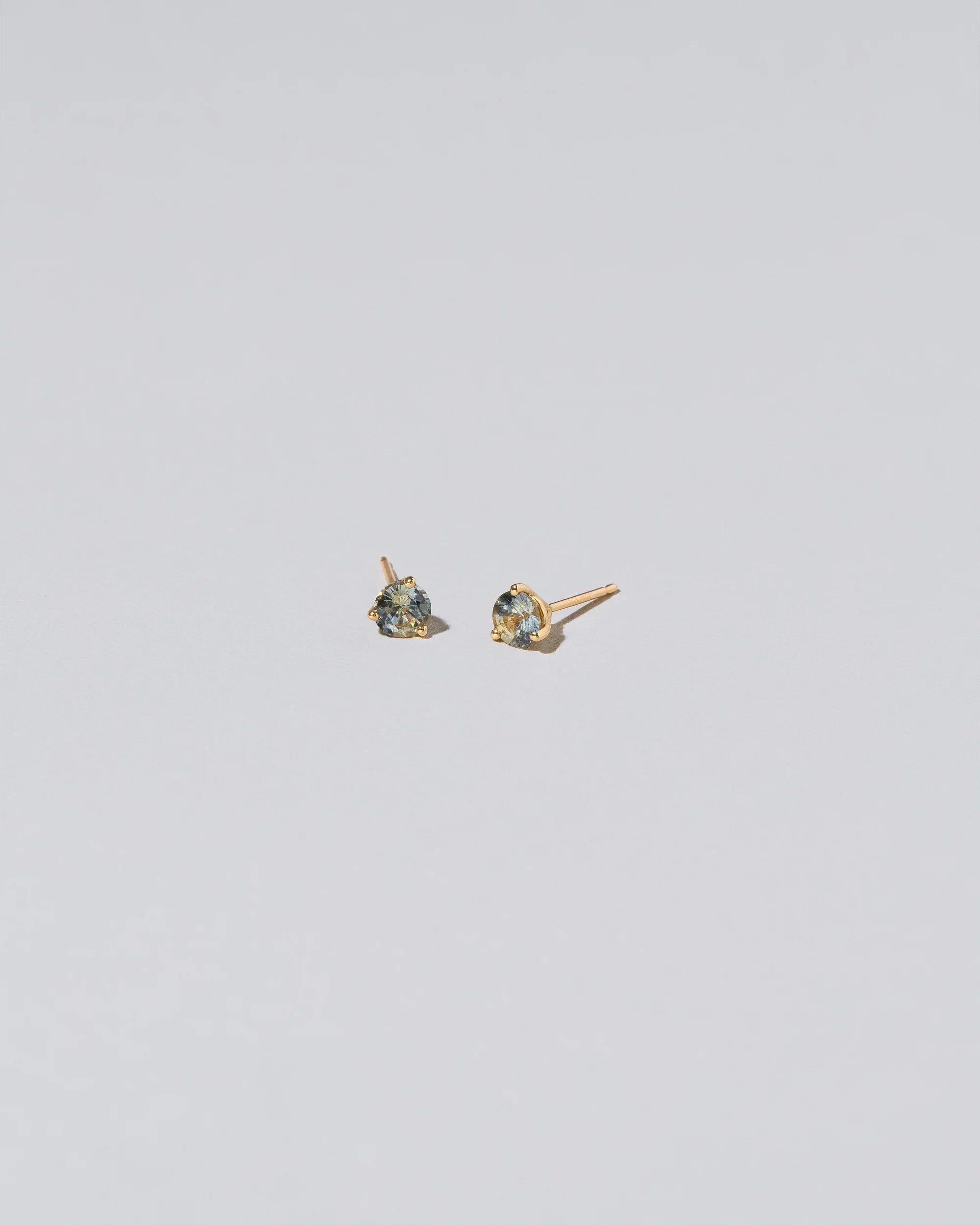 Martini Stud Earrings - Grand Yellow & Blue Sapphire