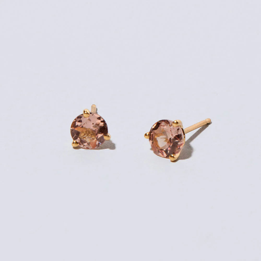 Martini Stud Earrings - Mega Lotus Garnet - Image 4