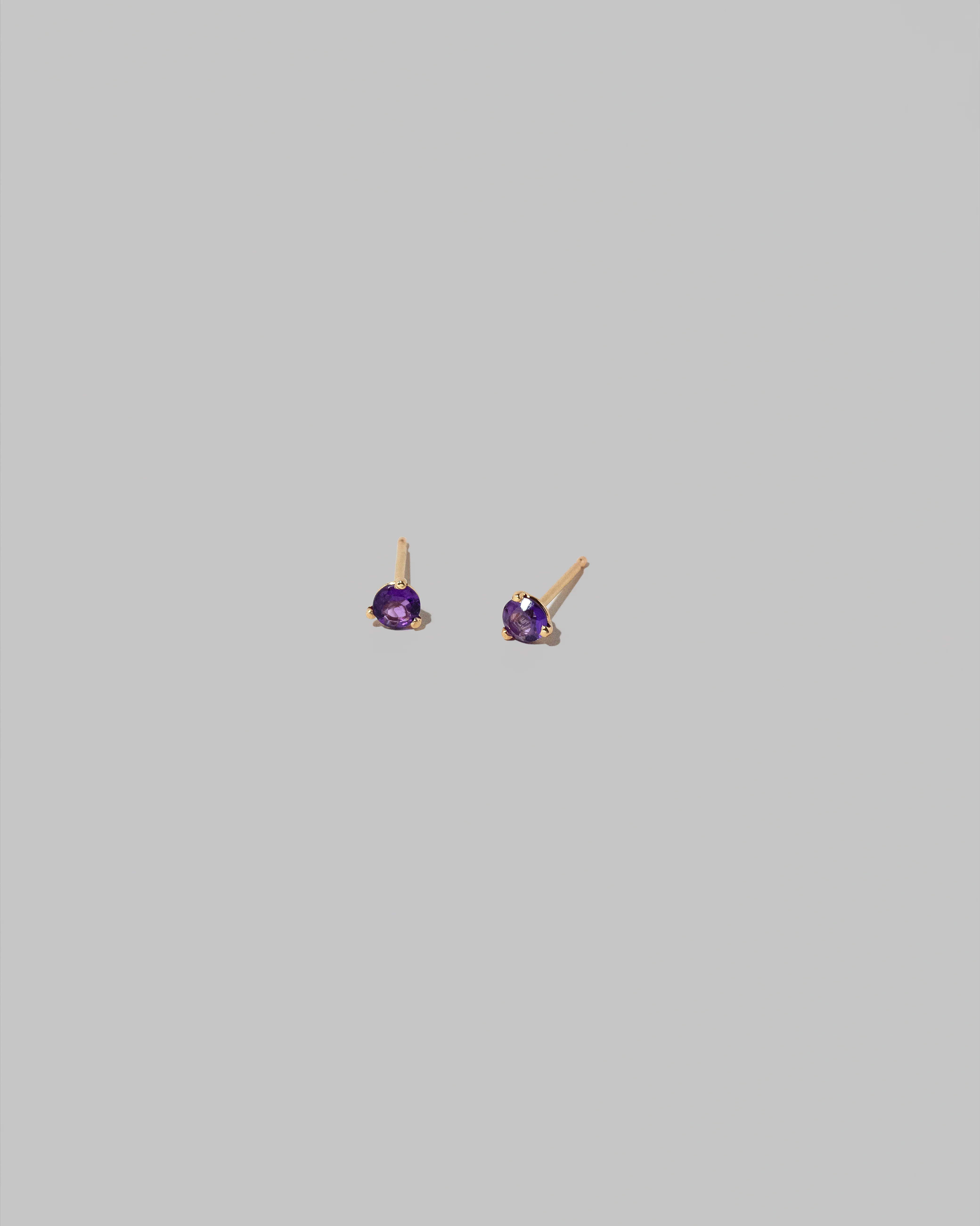 Martini Stud Earrings - Petite Amethyst