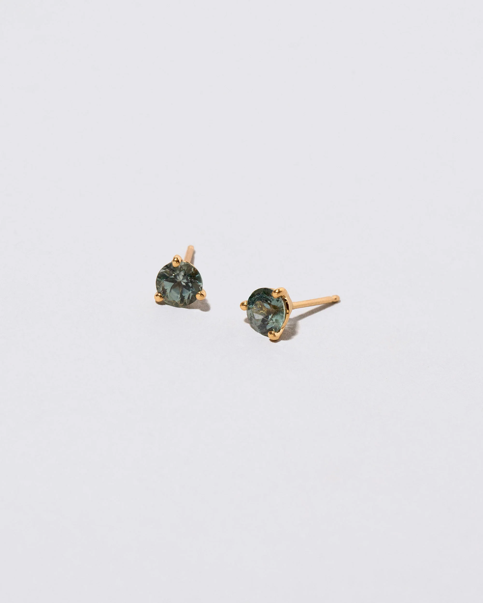 Martini Stud Earrings - Super Teal Sapphire - Image 3