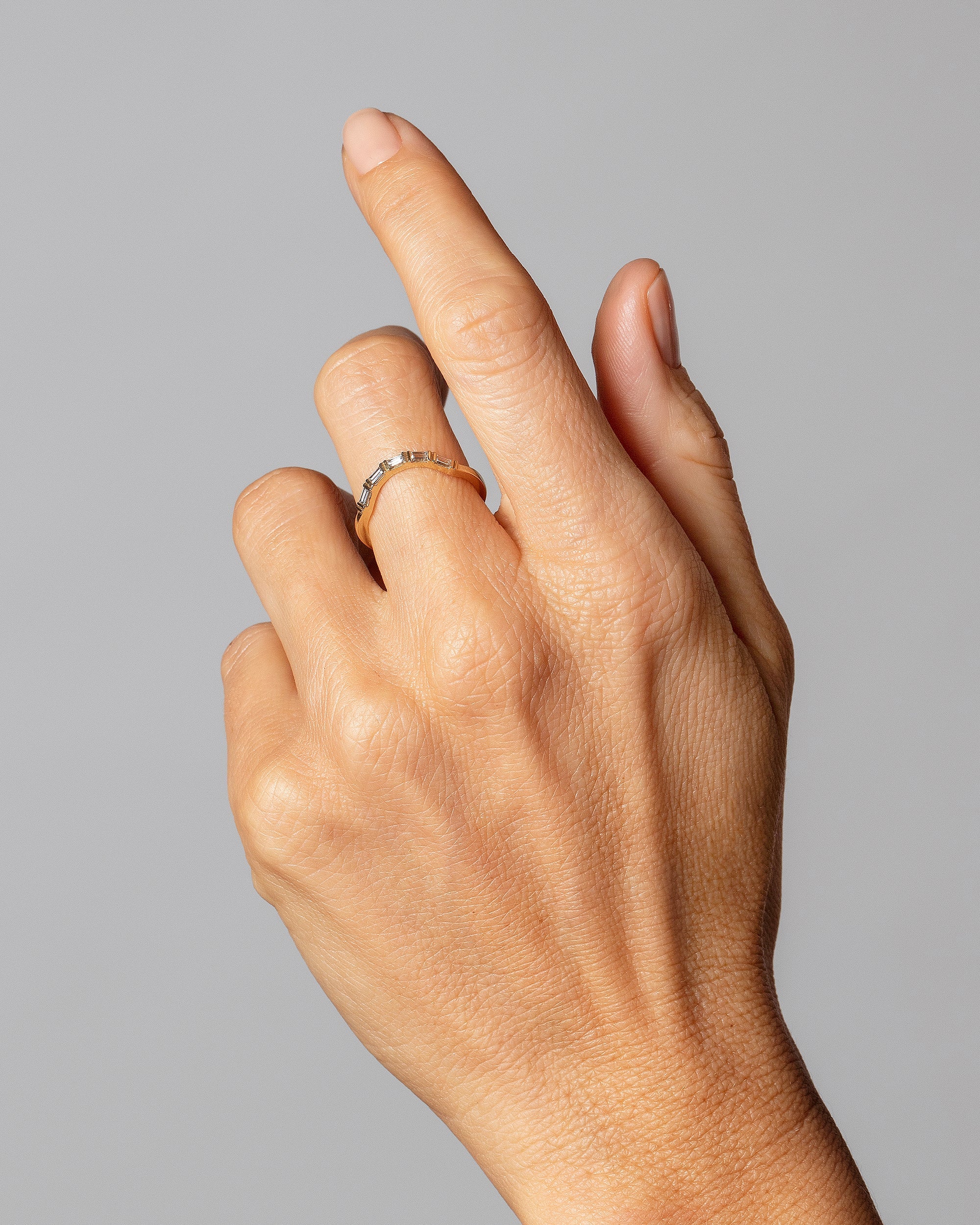 Mini Curve Band - Baguette Diamond - Image 3