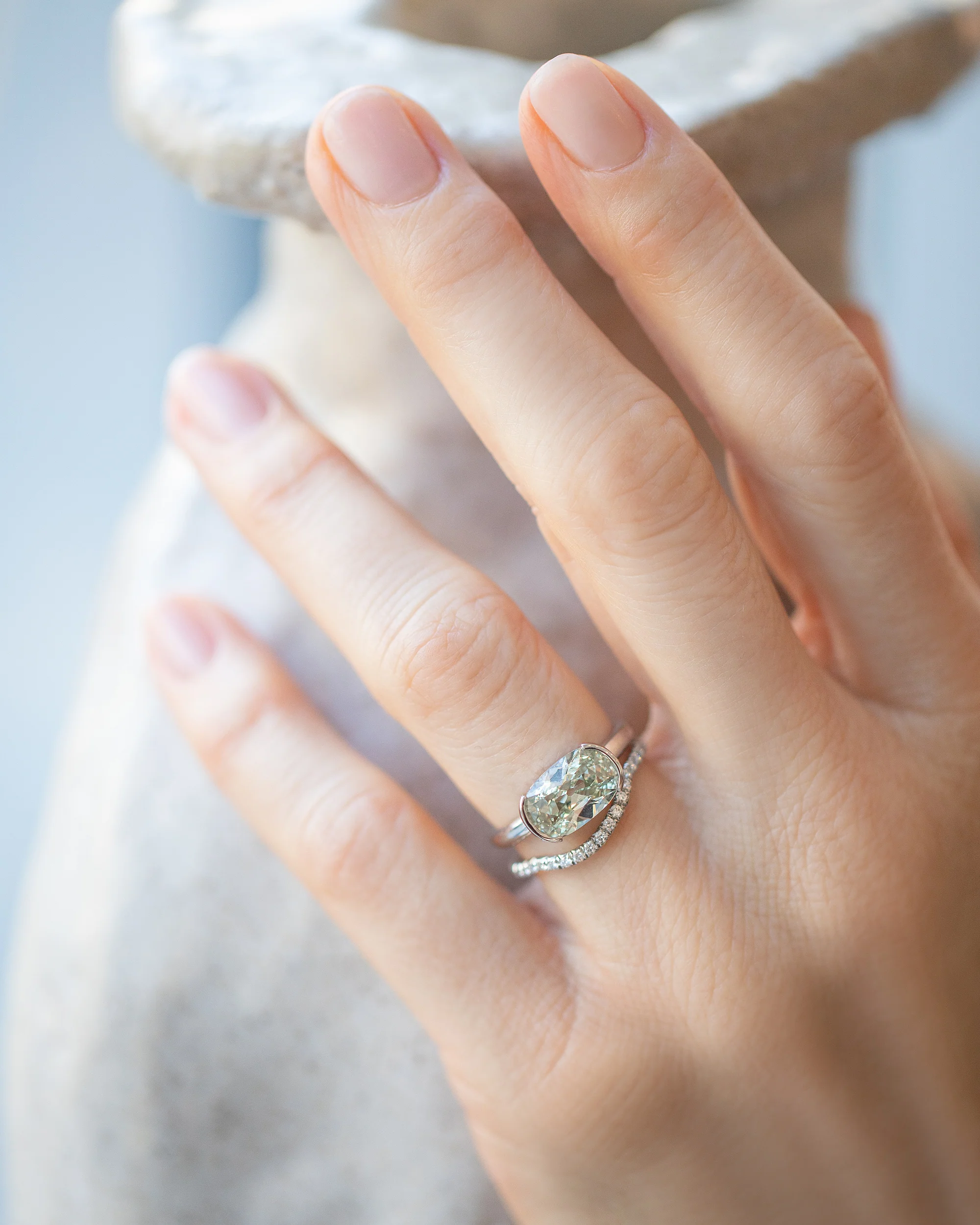 Mini Curve Band - Pavé - Image 8