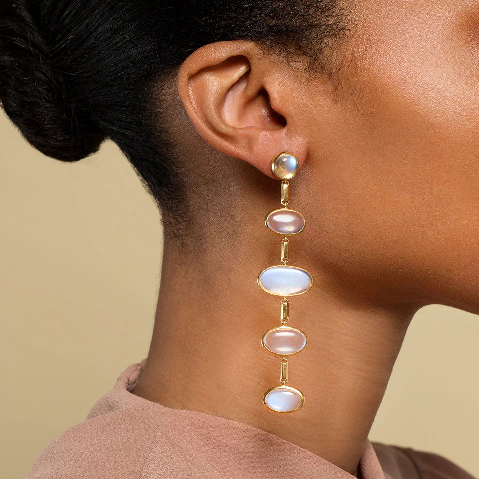 Moonstone Drop Earrings - Image 3
