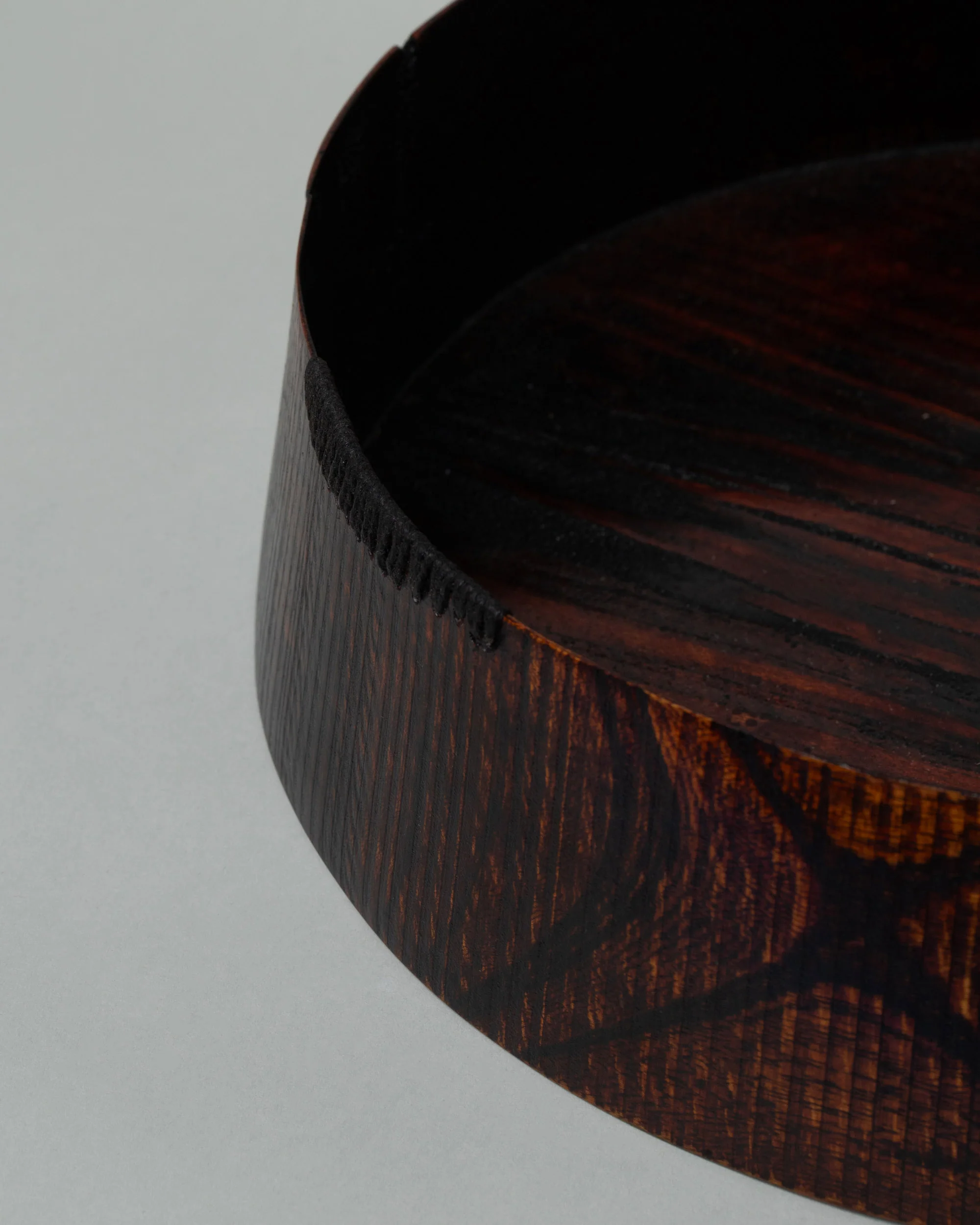 Zelkova Wood Medium Red Lacquered Bowl - Image 3