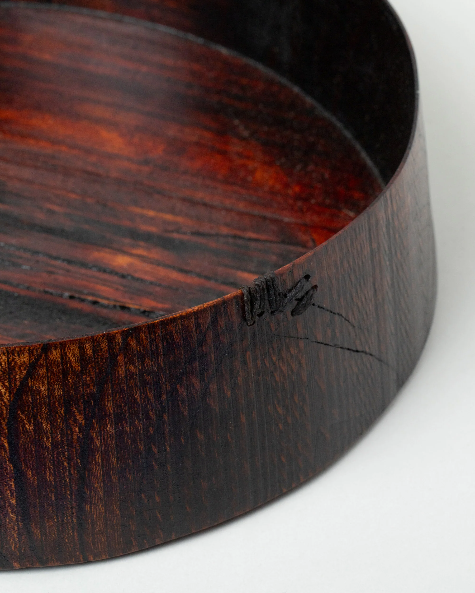 Zelkova Wood Medium Red Lacquered Bowl - Image 4