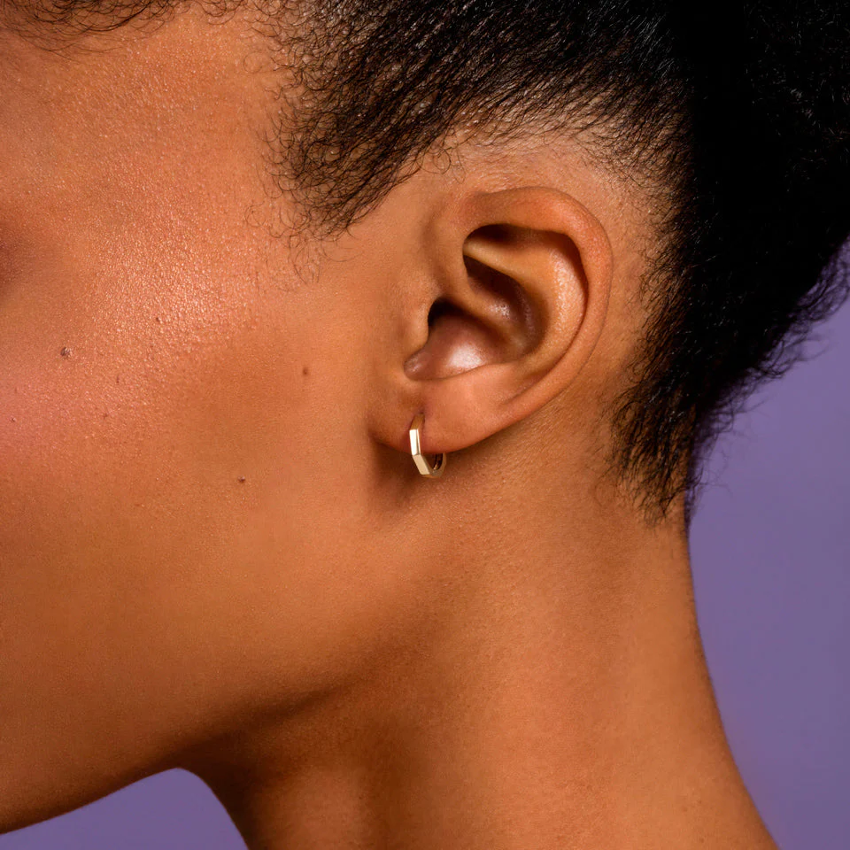 Octagon Hoop Earrings - Image 4