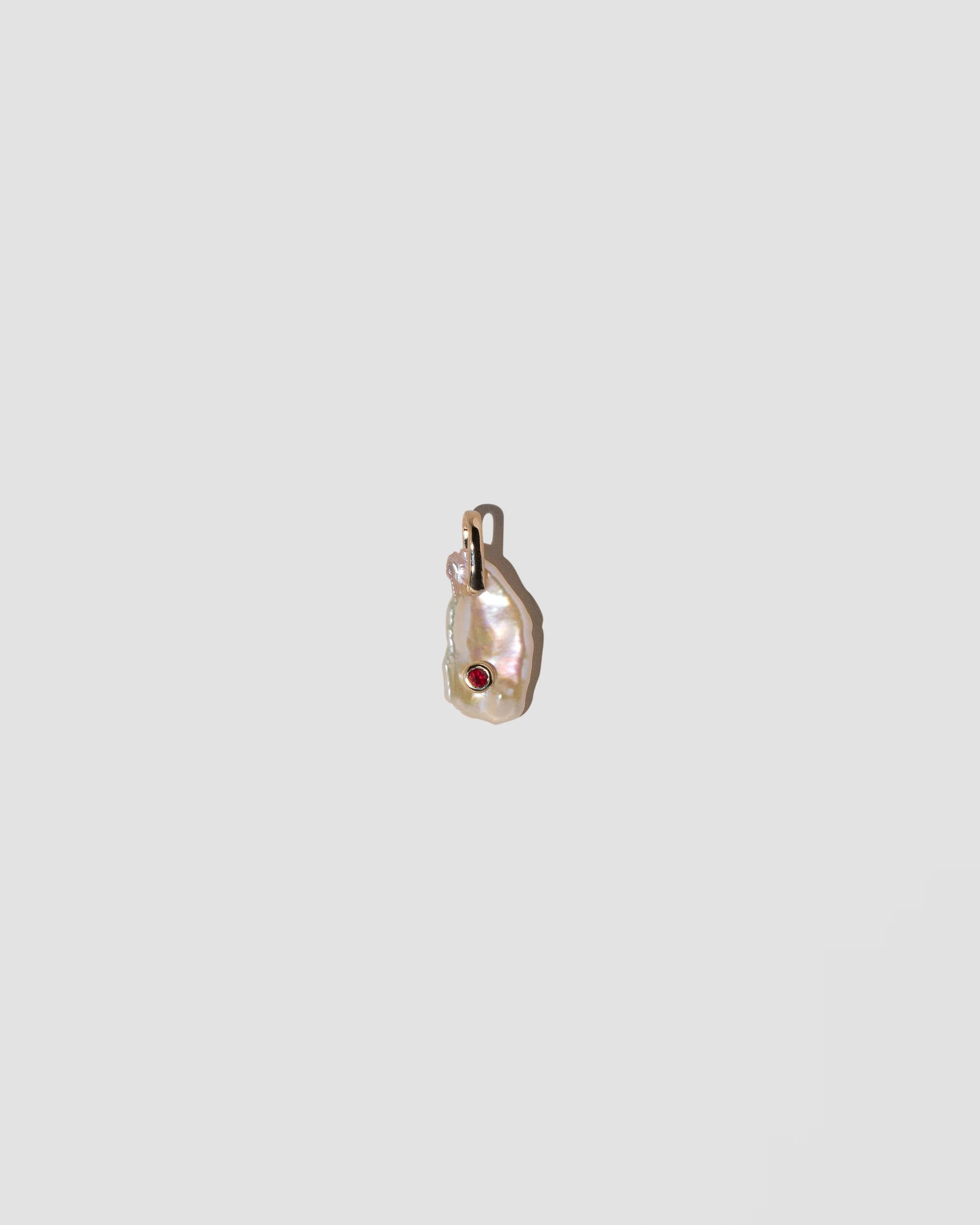 January Birthstone Pearl Pendant With Garnet