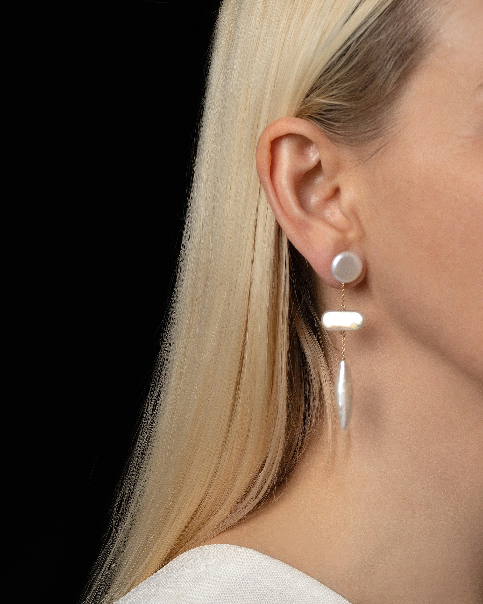Heron Pearl Earrings - Image 2