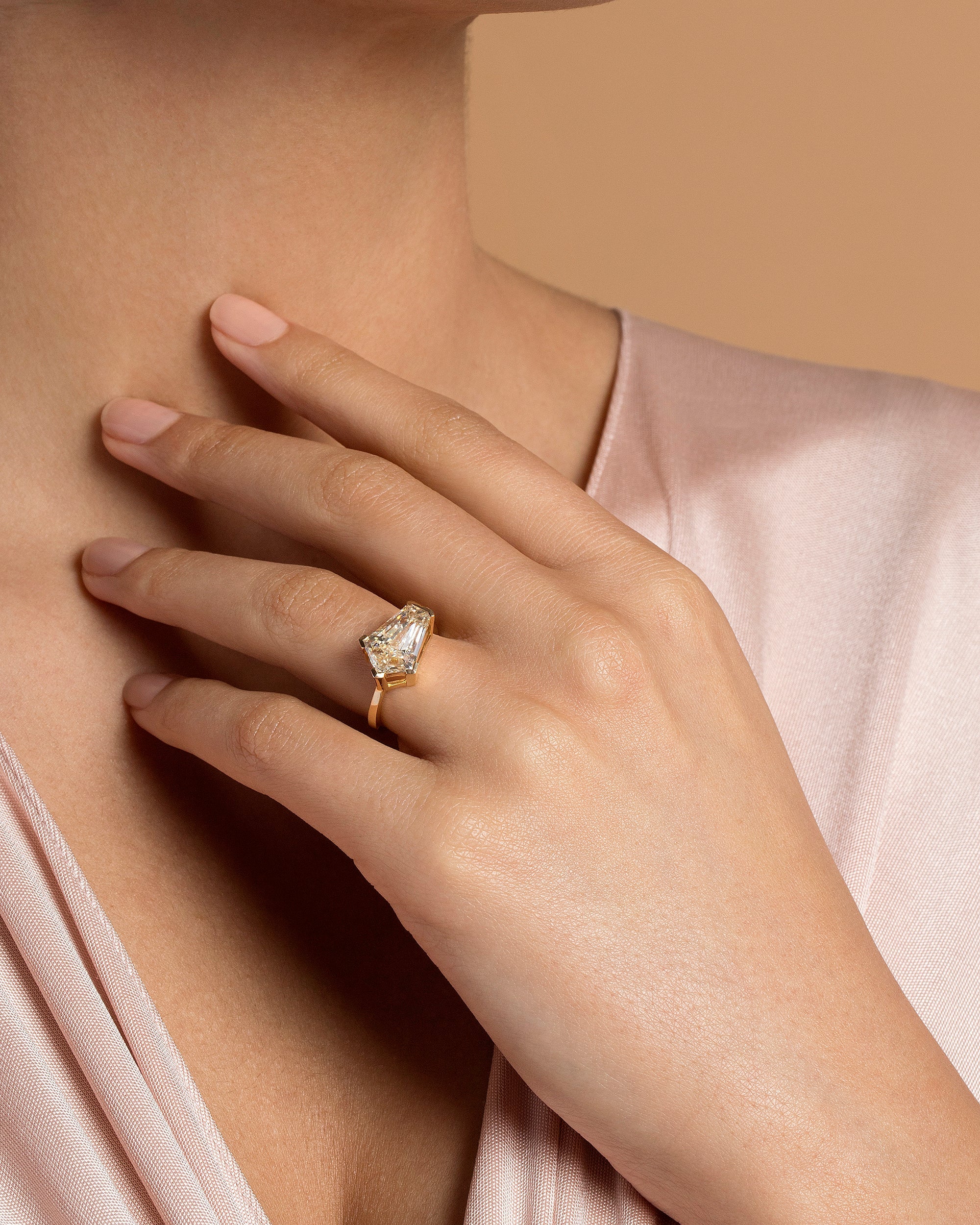 Modified Step Cut Diamond Ring - Image 4