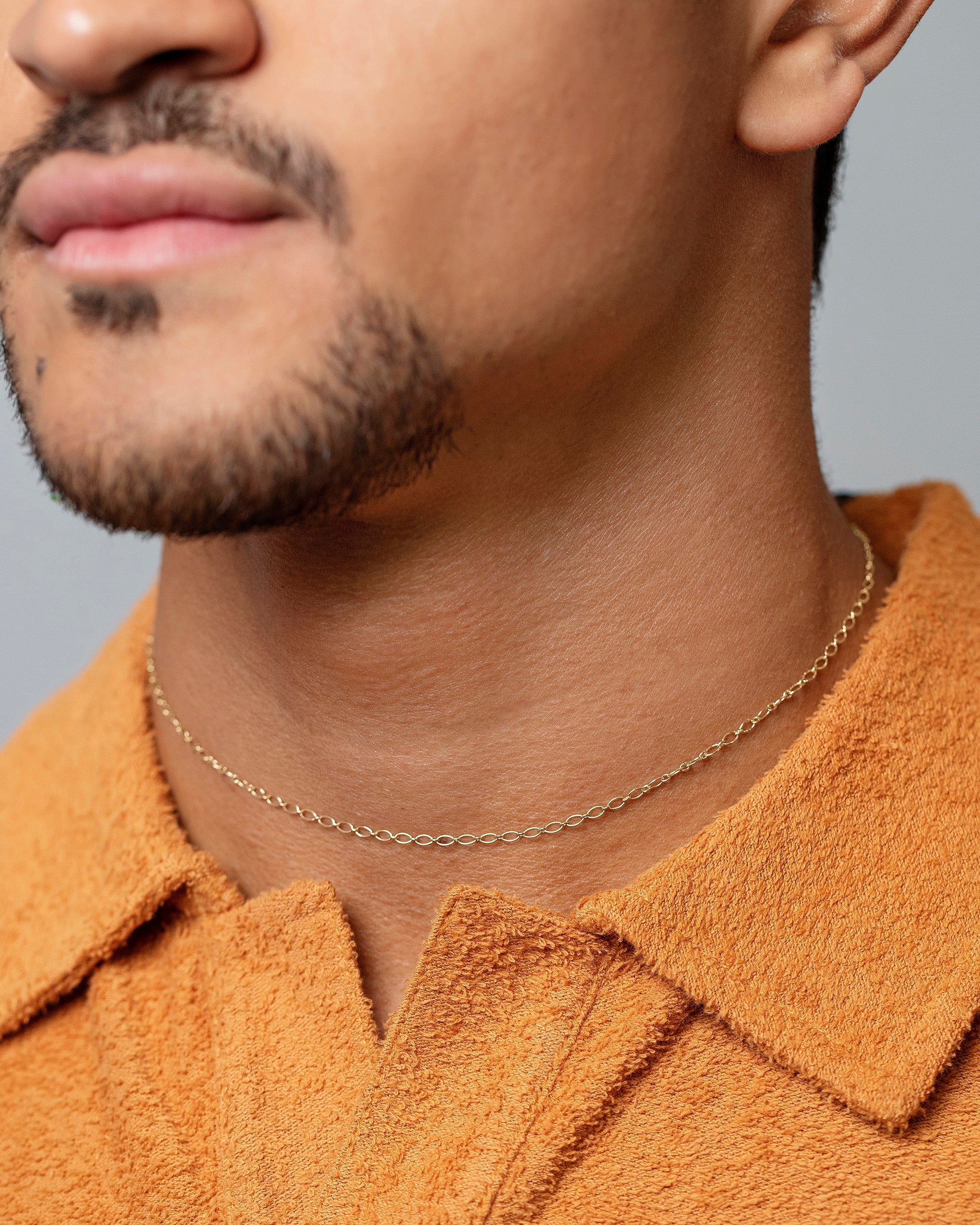 Open Oval Chain Necklace - Image 4