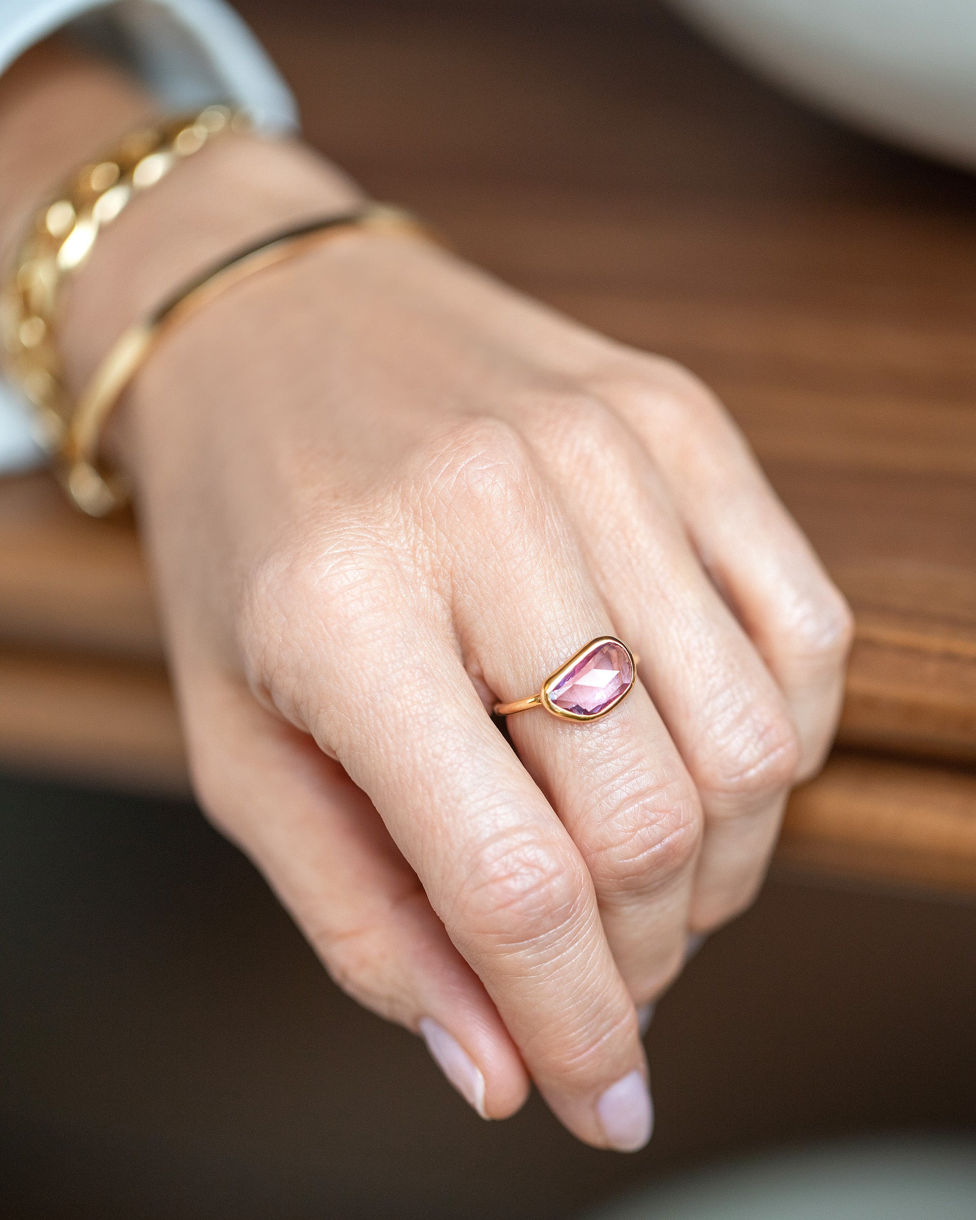 Gusher Pink Sapphire Ring 011 - Image 6