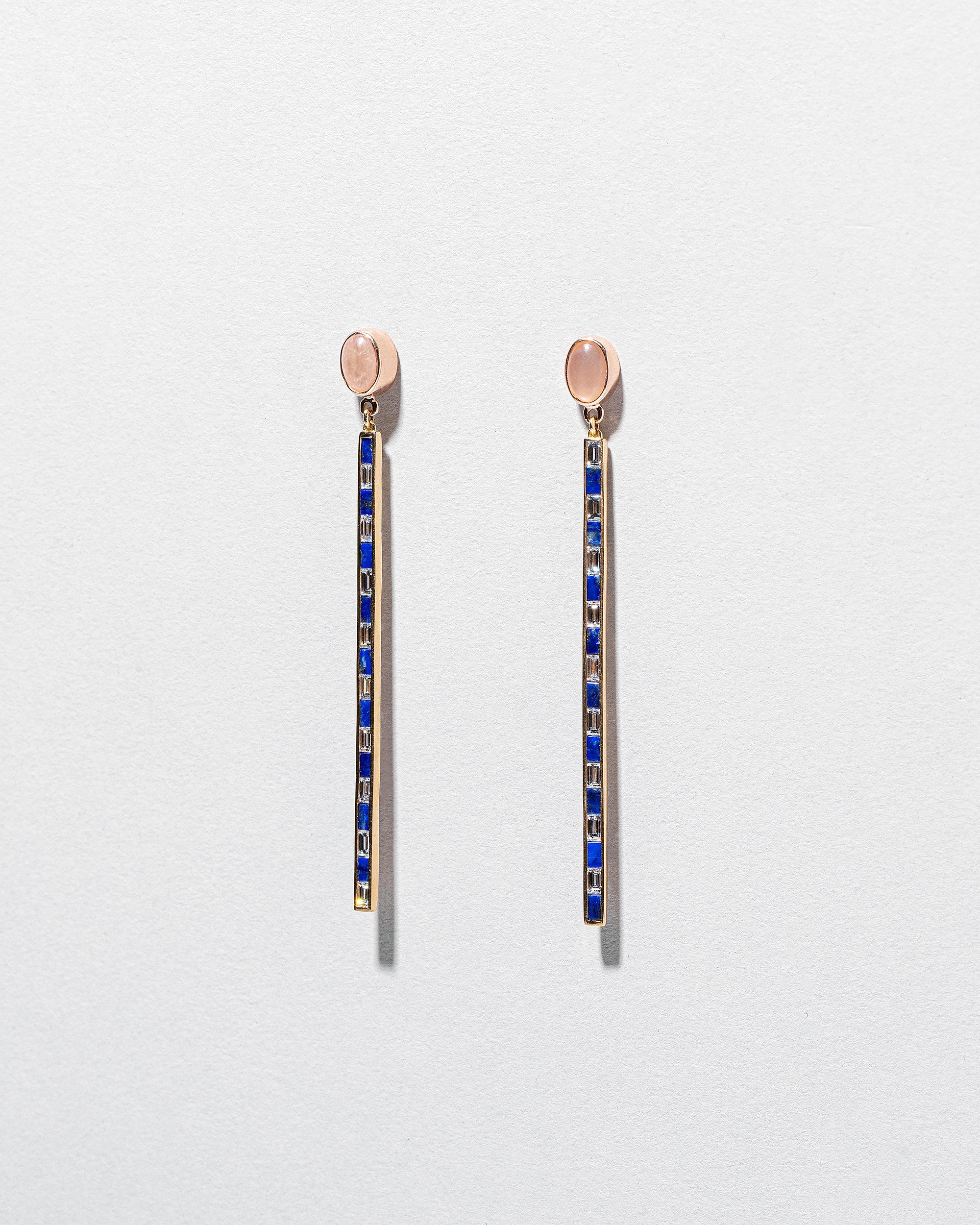 Peach Moonstone Transformation Earrings - Image 2