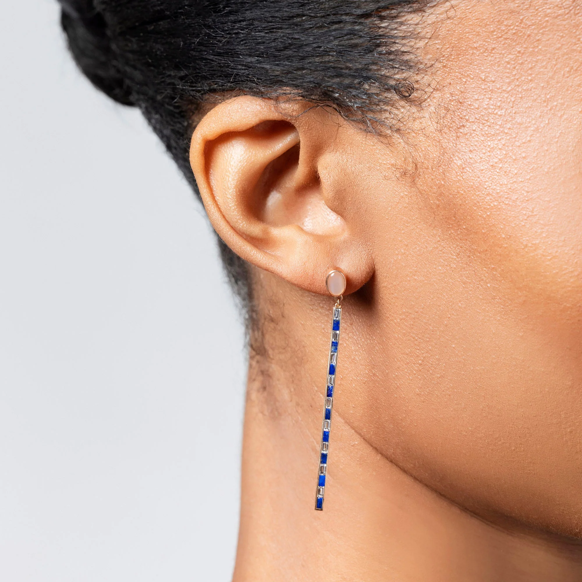 Peach Moonstone Transformation Earrings - Image 3