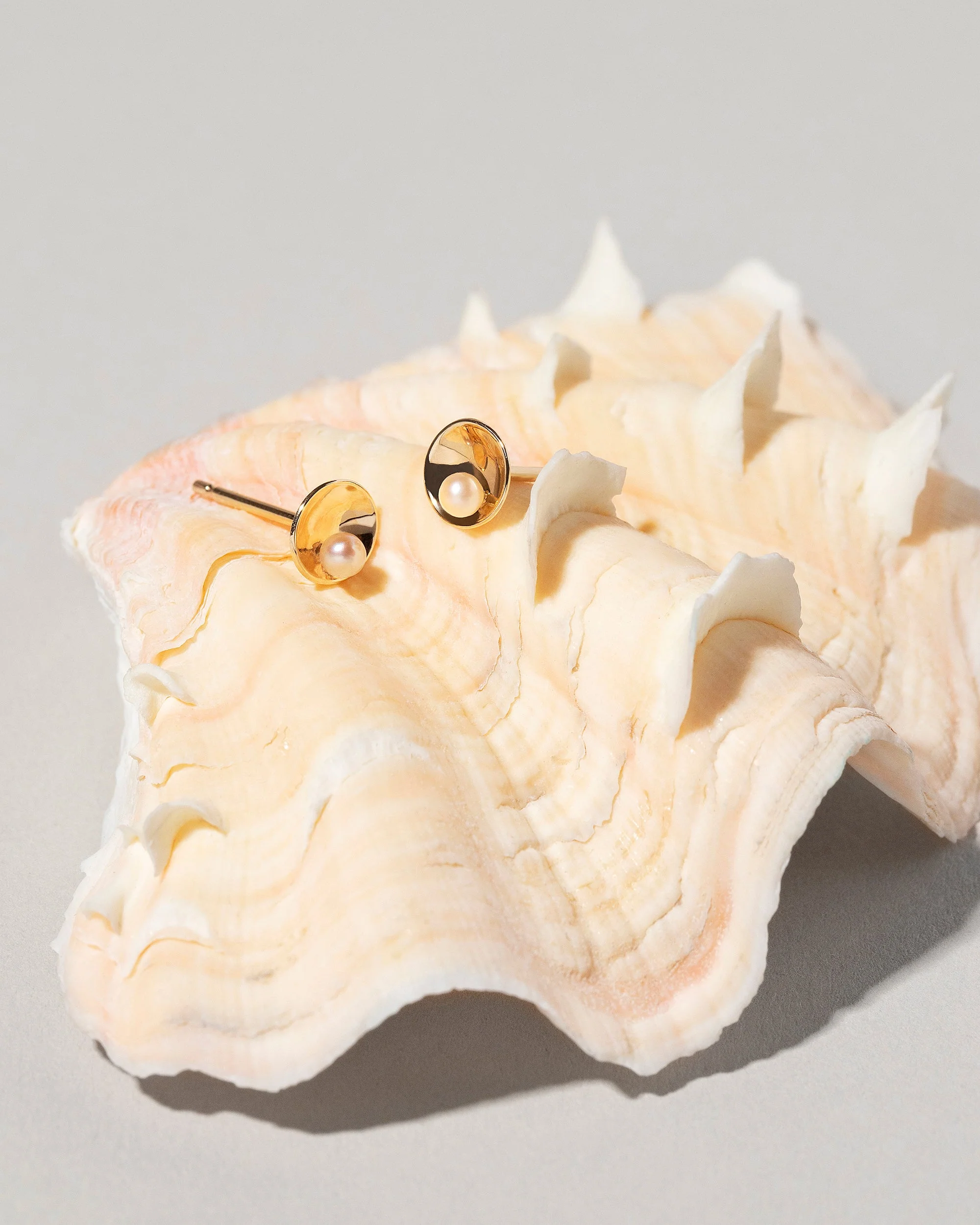 Pearl Cup Earrings - Image 2