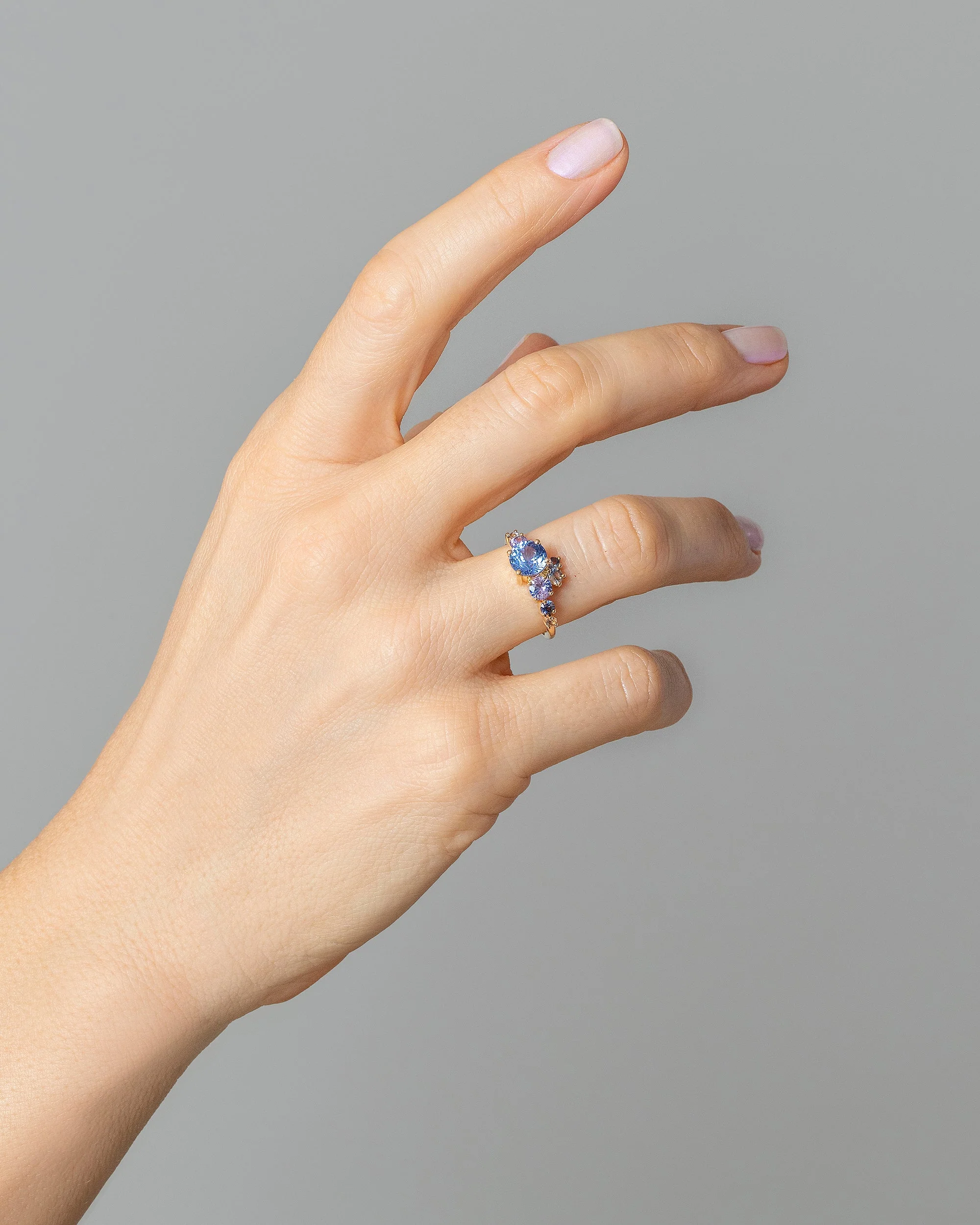 Luna Ring - Purple & Blue Sapphire - Image 3