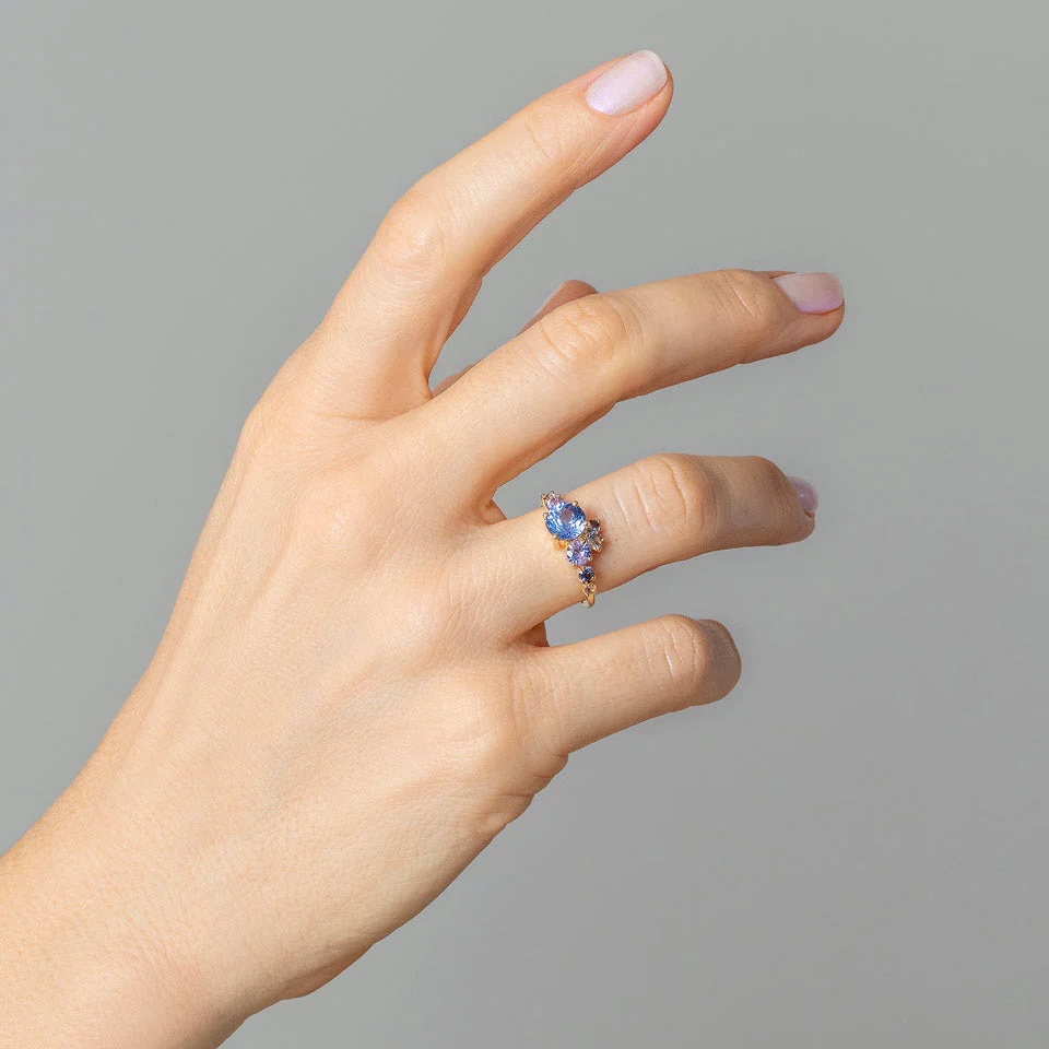 Luna Ring - Purple & Blue Sapphire - Image 4